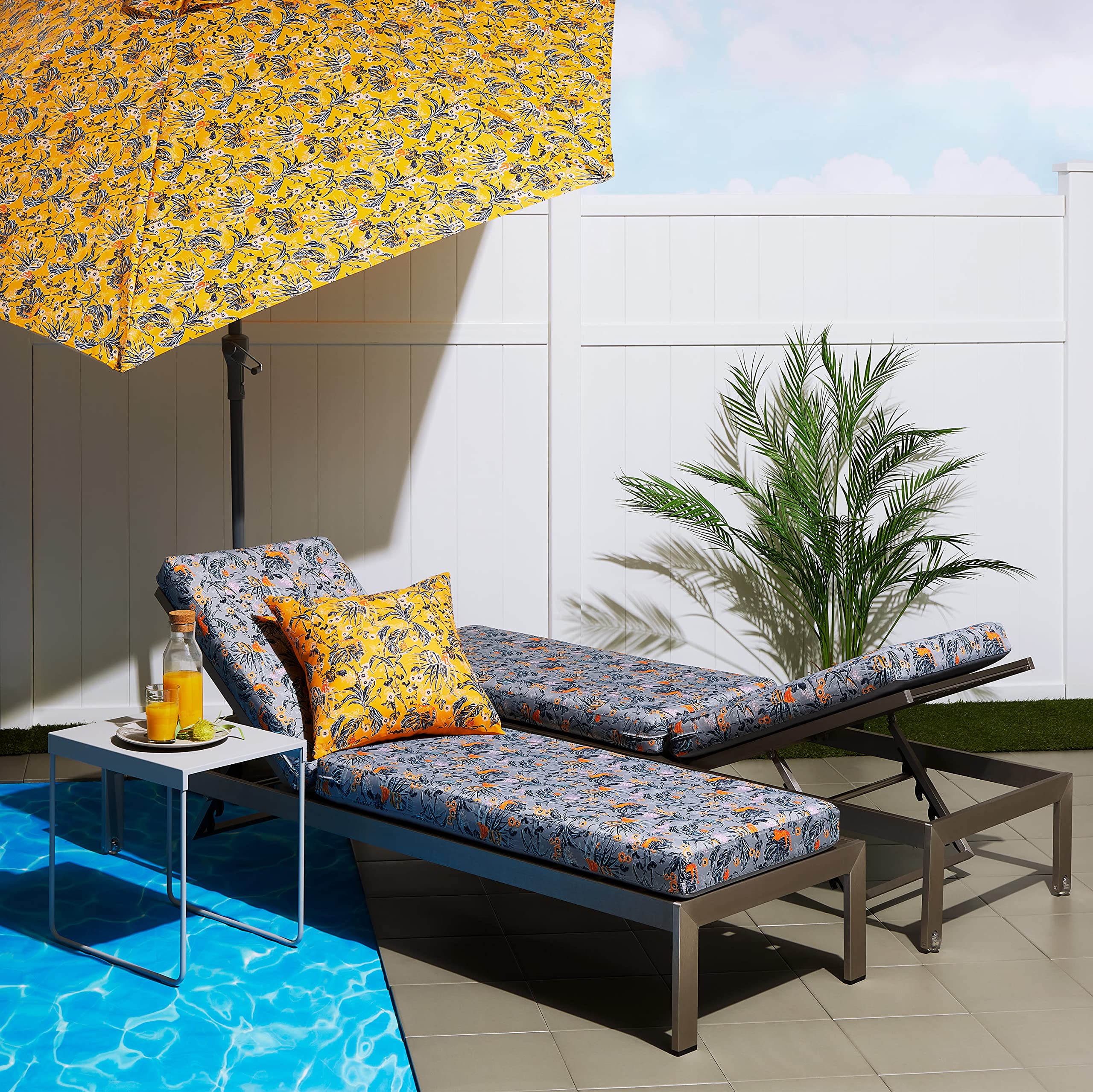 Vera Bradley Water-Resistant Outdoor Chaise Lounge Cushion - 21