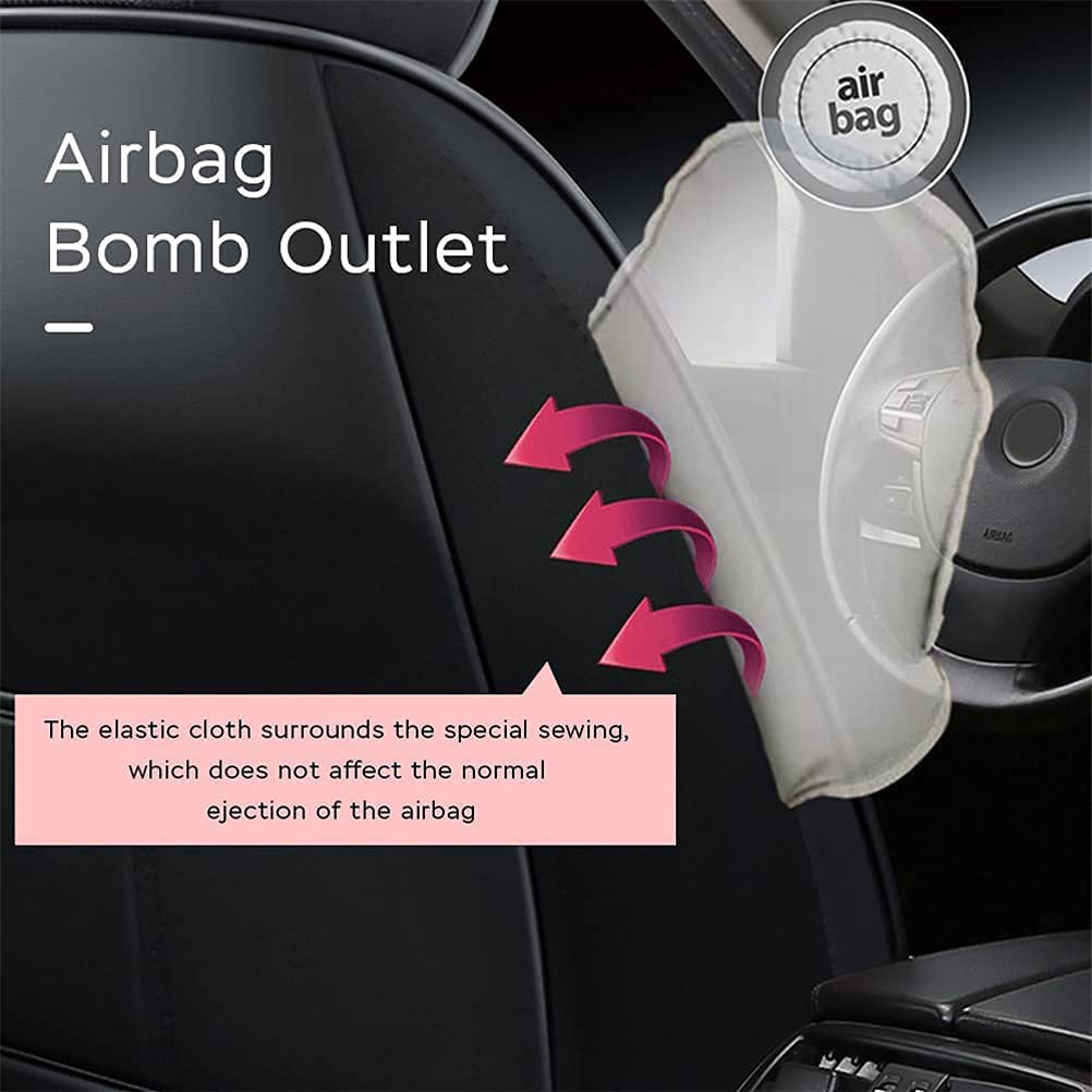 Luxury PU Leather Front & Rear Seat Covers with Headrest Backrest Cushions for Ford Maverick - Comfortable, Stylish Pink & Beige Car Seat Protectors - Perfect for Daily Commute, Road Trips & Vehicle Interior Protection