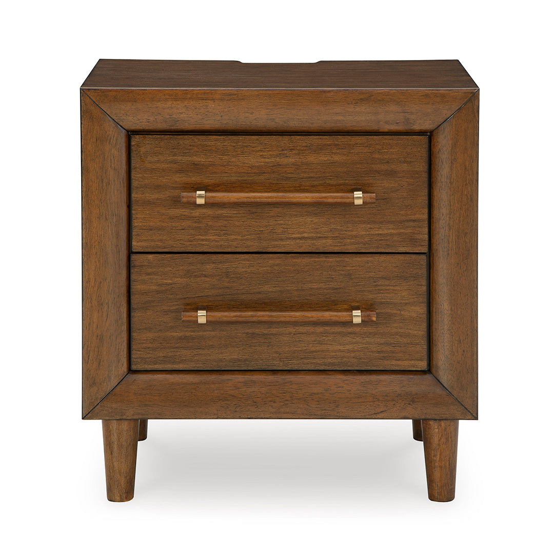 Modern Wooden Nightstand with 2 Drawers - Bedside Table for Bedroom, Living Room, or Office - Perfect for Storage & Organization