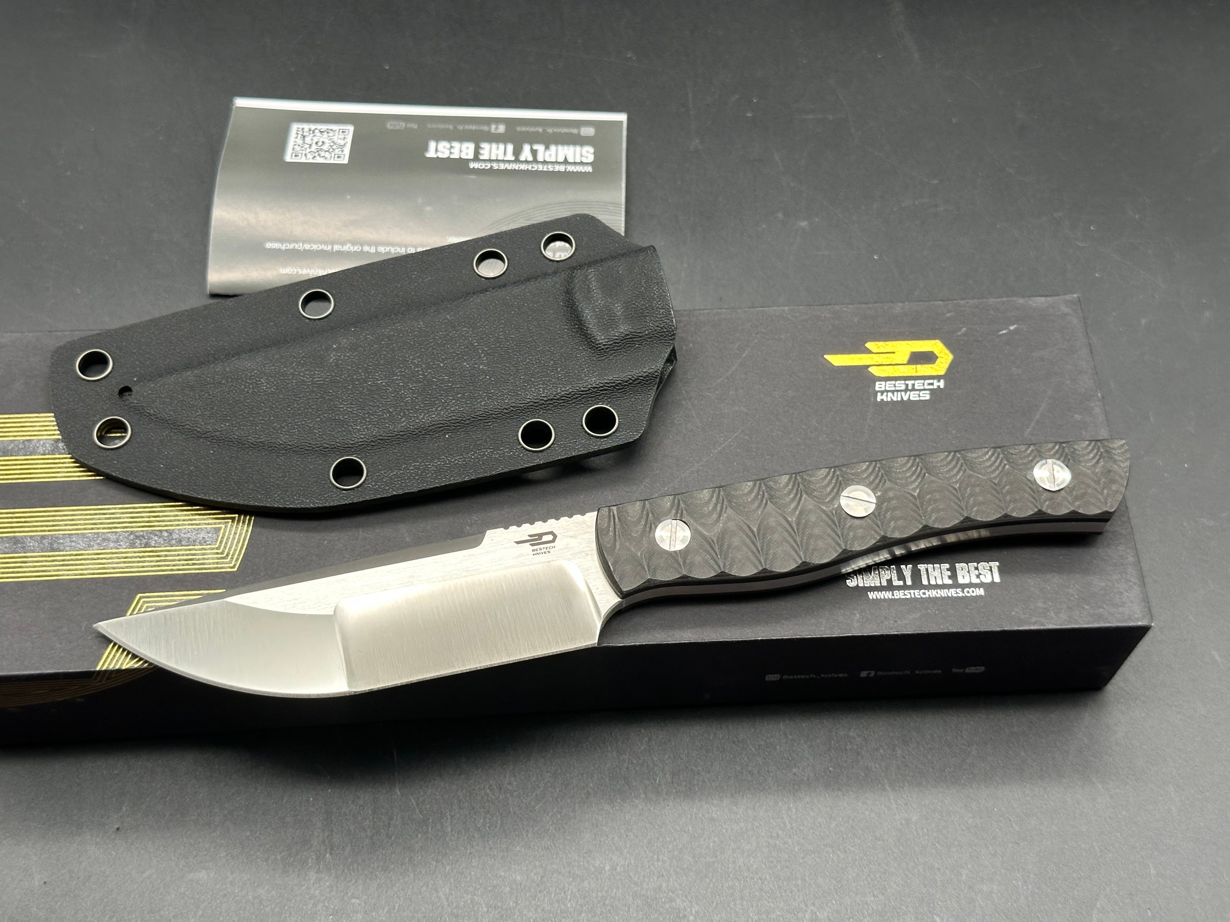 Bestech Heidi Blacksmith 2 Folding Knife - S35VN Steel Blade, Carbon Fiber Handle - EDC, Outdoor Camping & Survival Gear