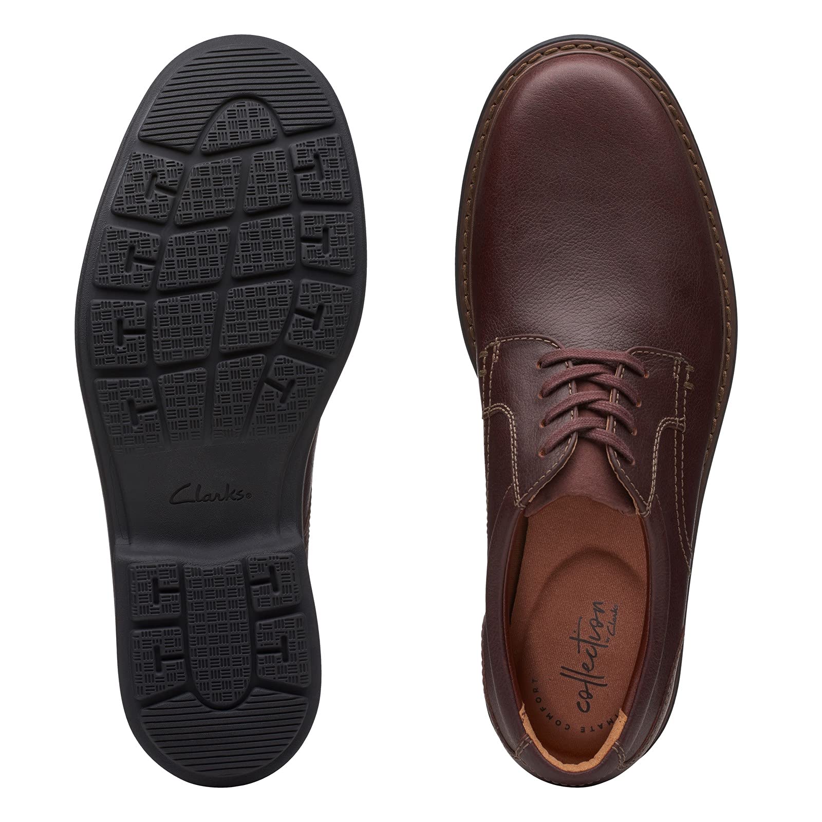 Clarks Men's Rendell Plain Oxford Shoes - Classic Comfortable Casual Dress Shoes for Business & Office Wear