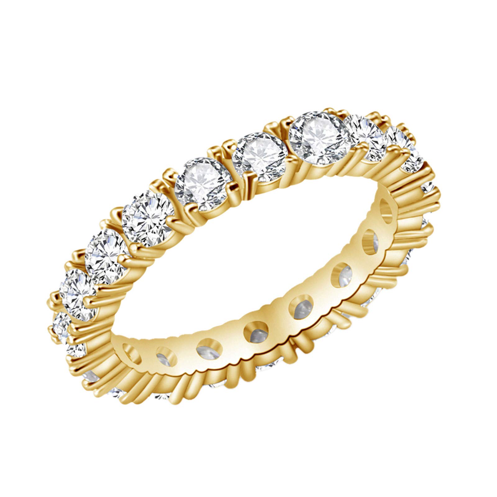 Exquisite Diamond Ring Set for Women - Elegant & Versatile Jewelry Accessories for Weddings, Parties & Everyday Wear
