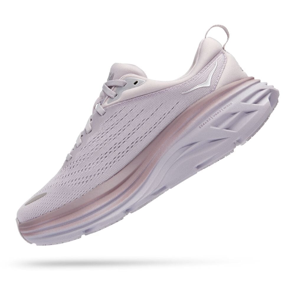 Hoka Women's Bondi 8 Running Shoes - Lightweight Cushioned Sneakers for Road Running, Walking & Gym Workouts | Perfect for Marathon Training, Jogging & Everyday Comfort