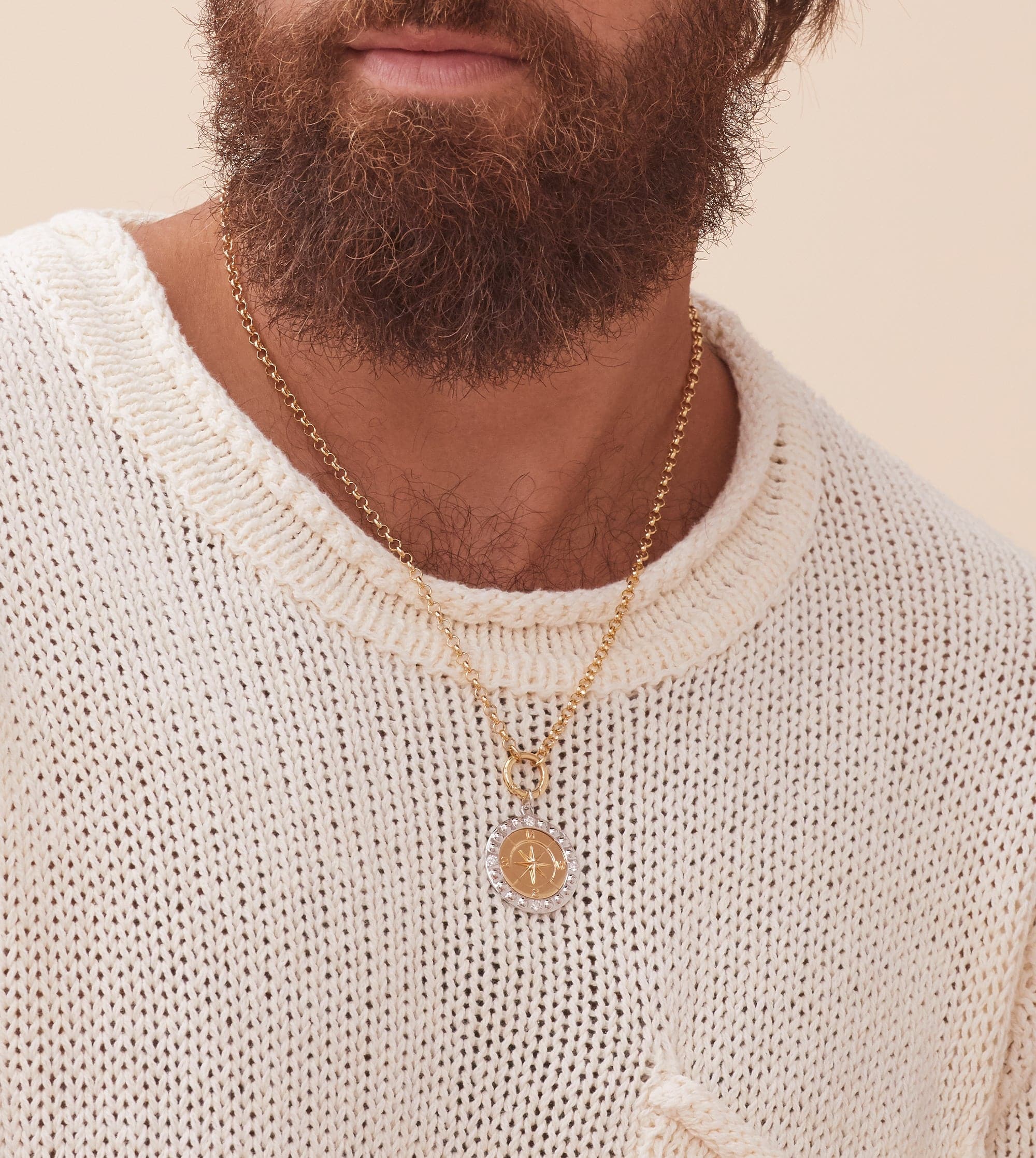 Internal Compass: Large Medallion for Outdoor Adventure & Spiritual Guidance - Perfect for Hiking, Camping & Meditation