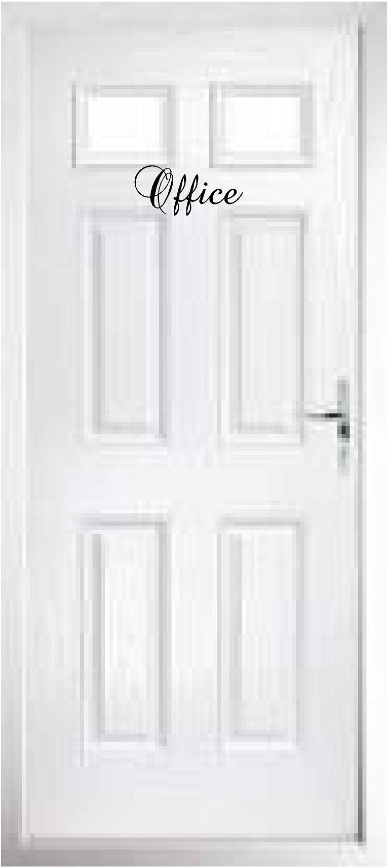 Custom Pantry, Kitchen, Bathroom & Powder Room Door Decals - 7x3 Inch Child Safe & Office Friendly Stickers for Home & Office Decor