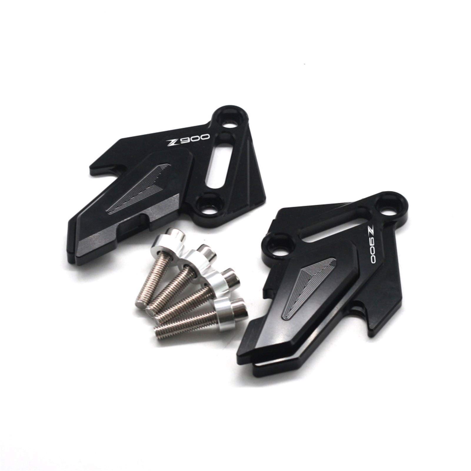 CNC Aluminum Motorcycle Brake Caliper Cover Protector - Universal Fit for Kawasaki Z900 Z900 (2017+) - Durable Front Disc Brake Guard Accessory - Black - Perfect for Street Riding & Custom Bike Upgrades