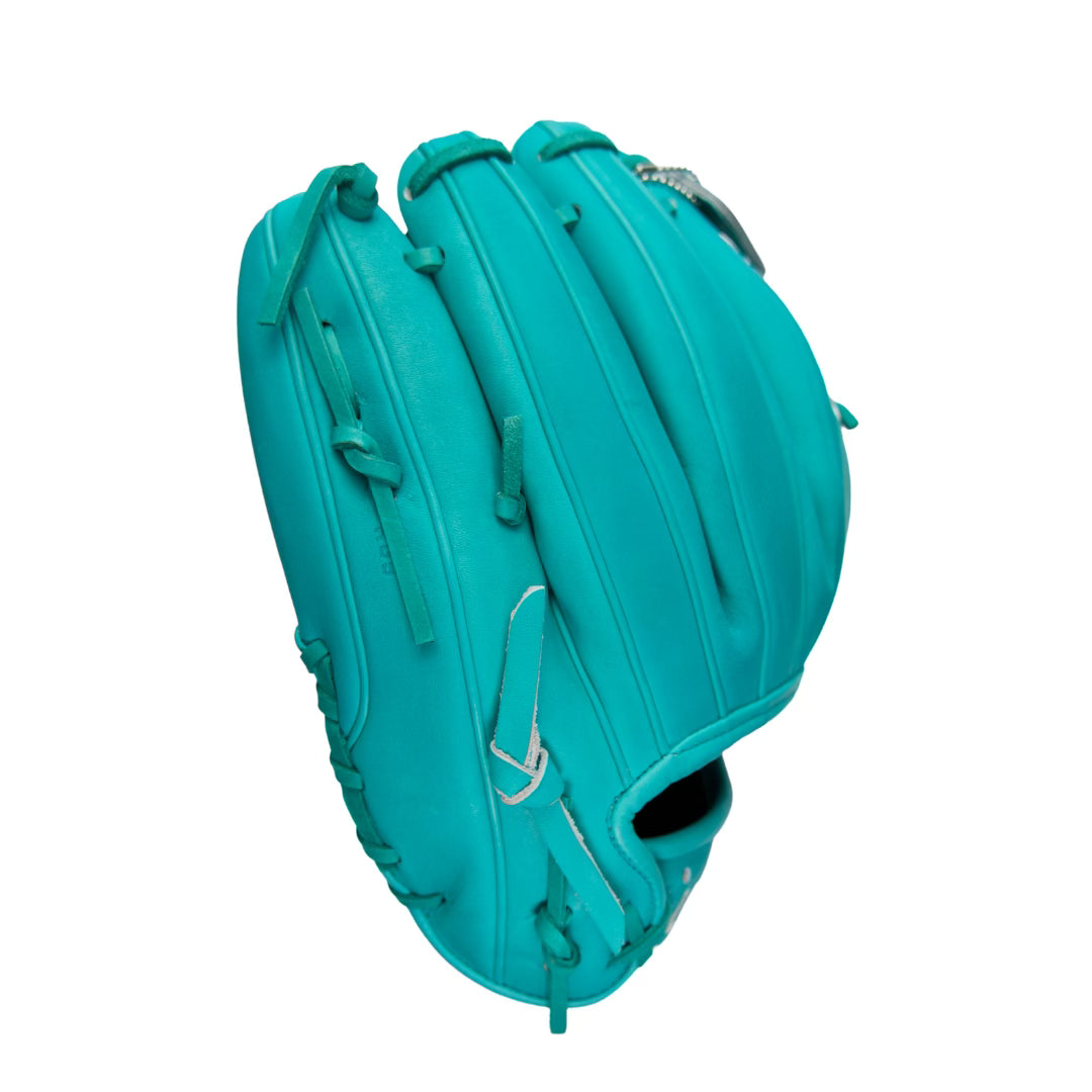 Wilson A2000 1786 Mahi 11.5 Inch Infield Baseball Glove - Premium Leather Teal & White - Perfect for Infield Practice, Games & Training