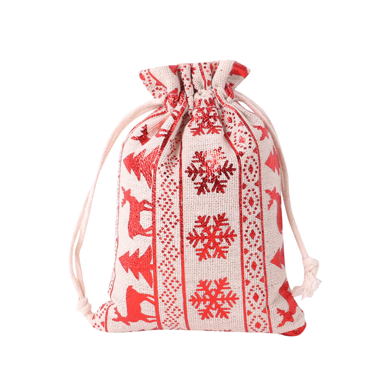 **Festive Christmas Candy Bags with Drawstring - Purple Lip Gloss Pouch for Holiday Treats & Gifts (One Size, Pack of F) - Perfect for Party Favors, Stocking Stuffers & Classroom Celebrations**