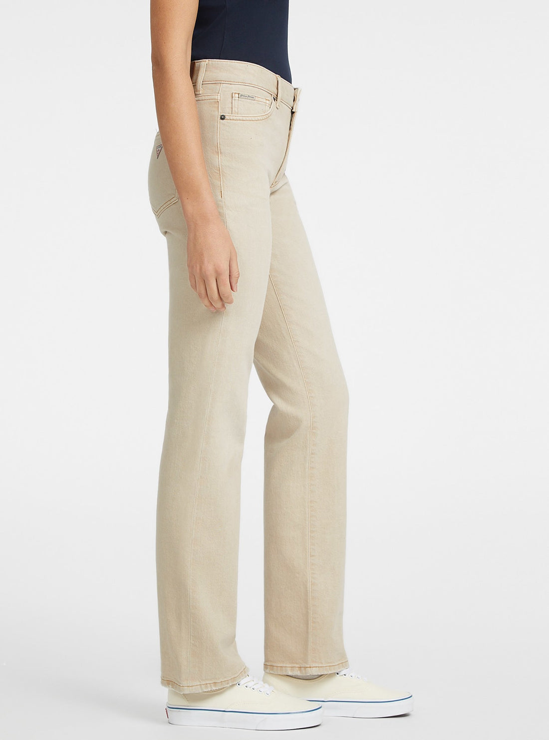 Guess G08 Mid Rise Straight Jeans for Women - Classic Blue Denim Pants with Stretch, Comfort Fit for Everyday Wear | Perfect for Casual Outfits, Office & Weekend Looks