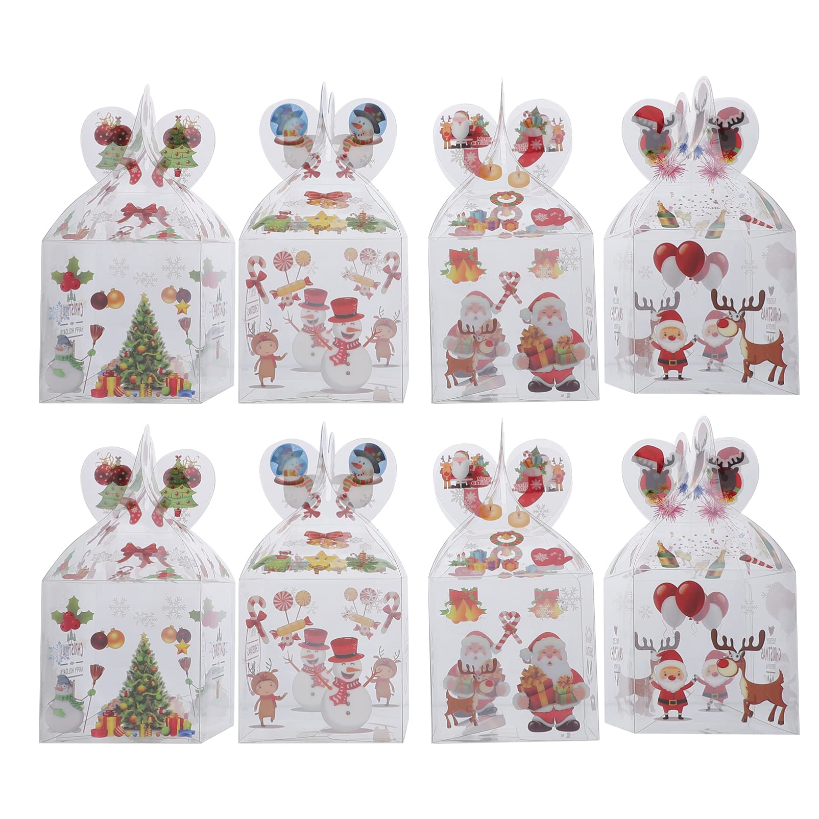 Kisangel 24-Piece Clear Plastic Candy Gift Boxes - Transparent Storage Containers for Christmas Treats, Snacks & Party Favors | Perfect for Holiday Gifting, Candy Display & Dessert Packaging