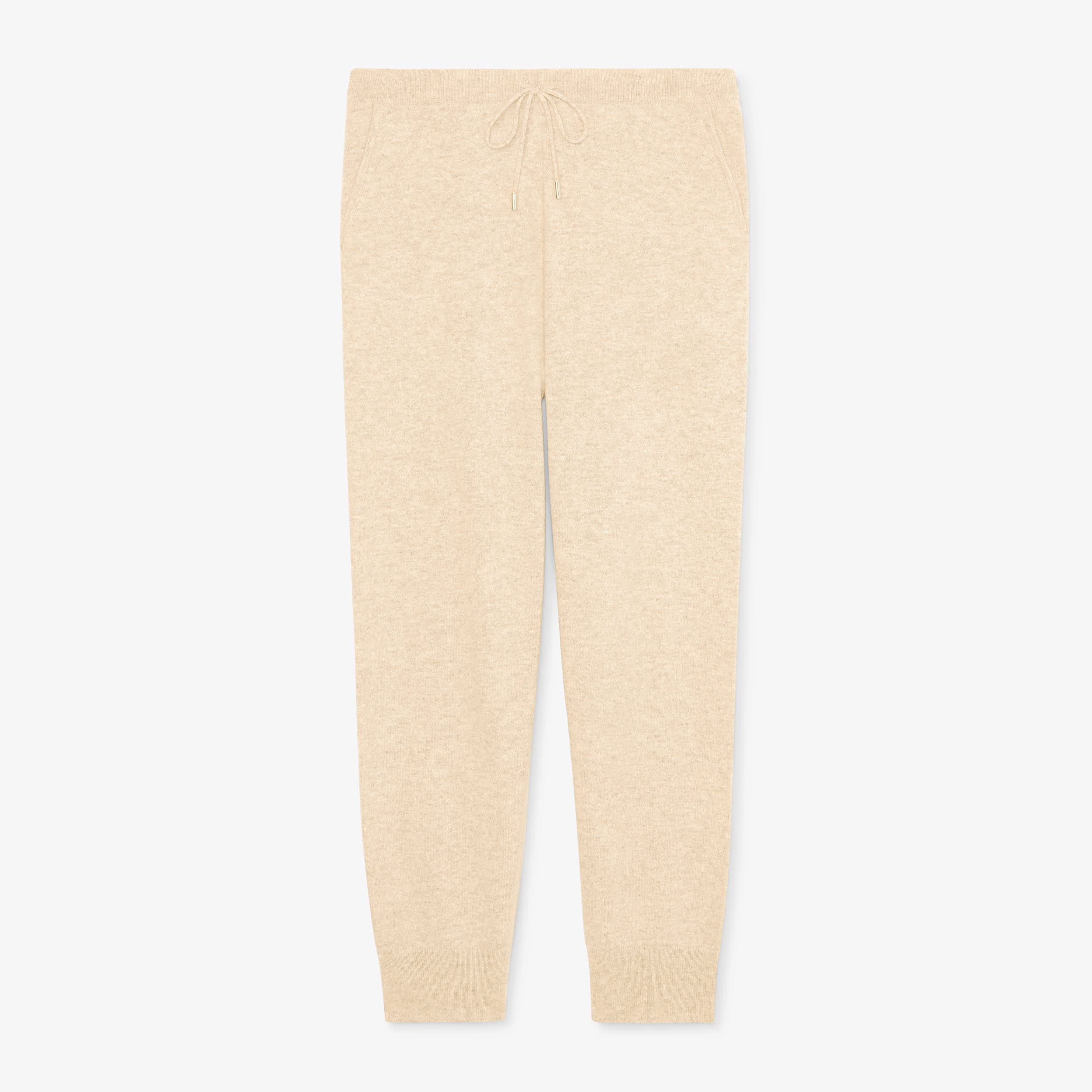 Keely Jogger Pants for Women - Soft Cashmere Lounge Pants in Cream Color - Perfect for Yoga, Running, and Relaxing at Home