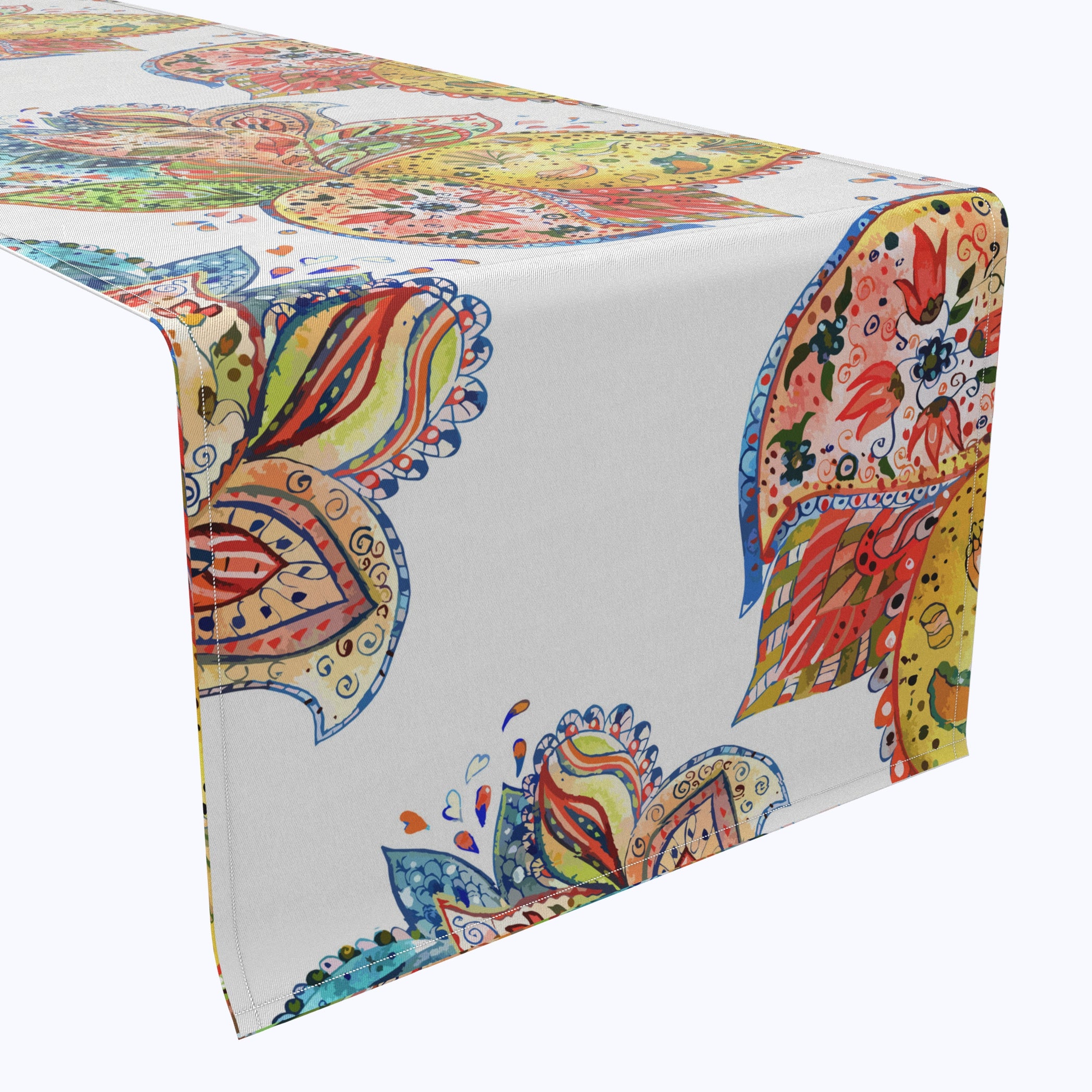 Floral 213 Cotton Table Runner - Elegant Dining Decor for Weddings, Parties & Home Decor - Washable & Durable 60-Inch Table Cover for Buffet, Dinner & Holiday Tables