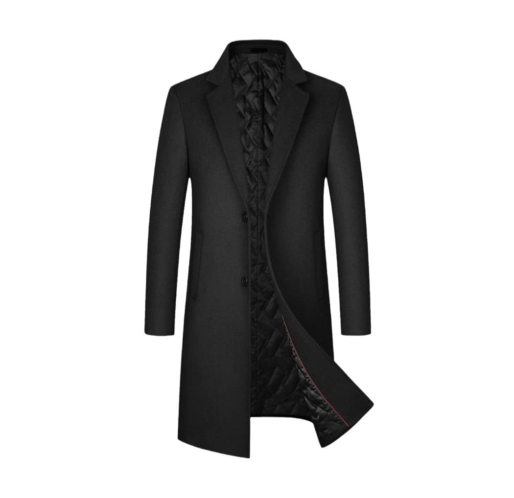 Premium Men's 54.3% Wool Long Overcoat - Winter Warm Wool Coat for Gentlemen | Perfect for Business, Formal Events & Cold Weather Protection