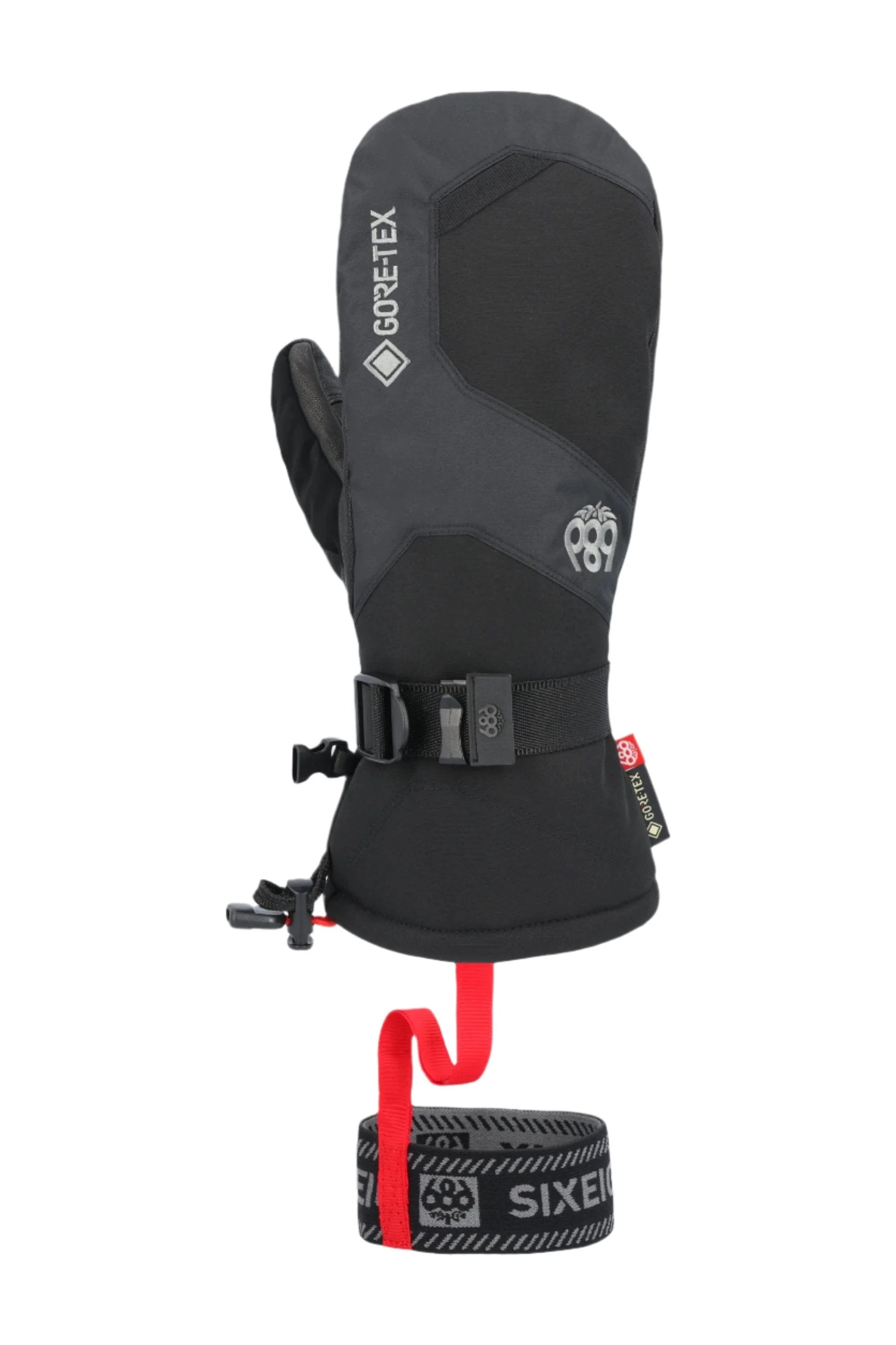 686 Gore-Tex Leather Linear Mitt 2025 - Waterproof Snowboard Gloves for Men & Women - Black - Perfect for Skiing, Snowboarding & Winter Sports