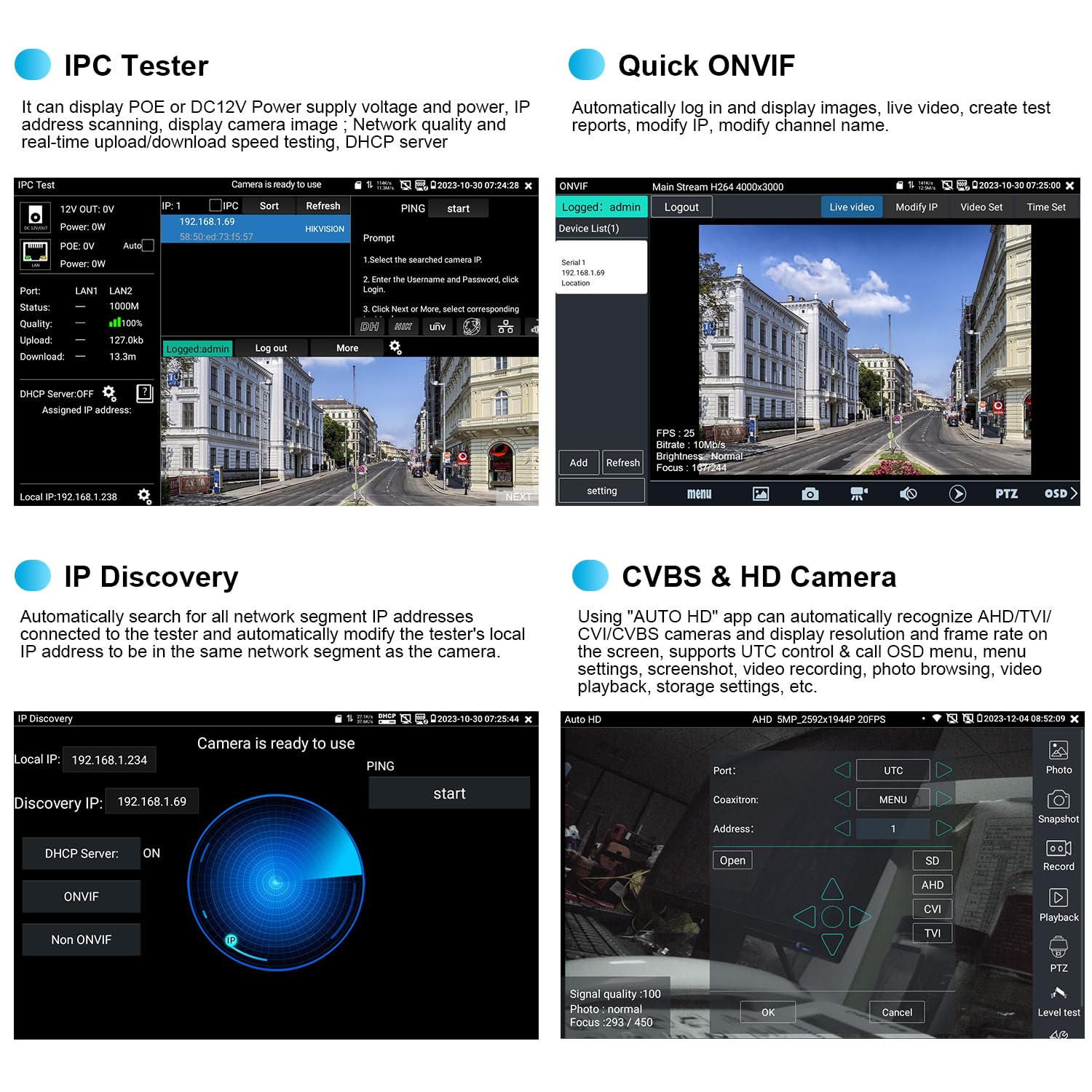 8K IP Camera Tester with PoE - 7