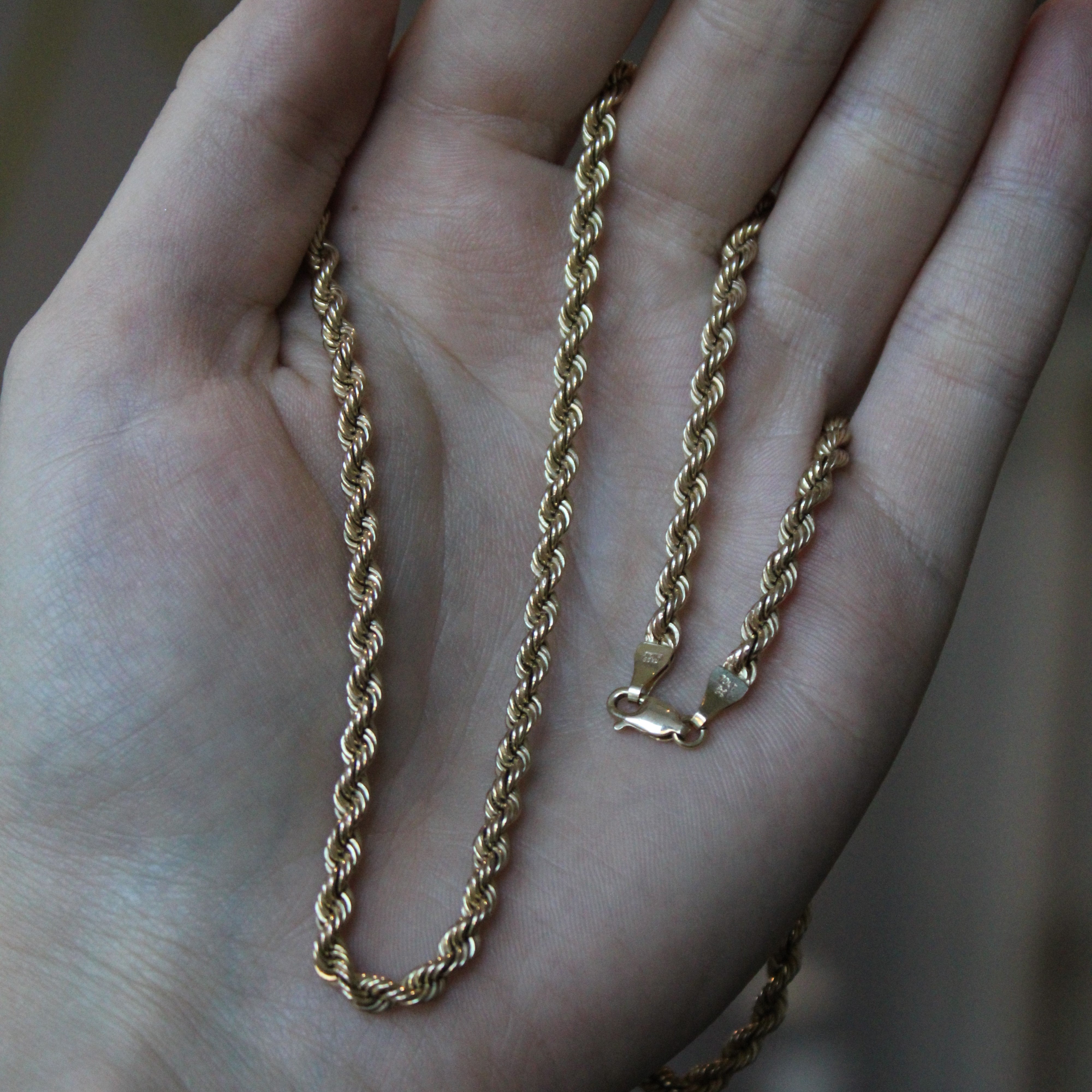 10K Yellow Gold Rope Chain Necklace 30 Inches - Durable & Stylish Jewelry for Men & Women - Perfect for Everyday Wear, Gifts & Special Occasions