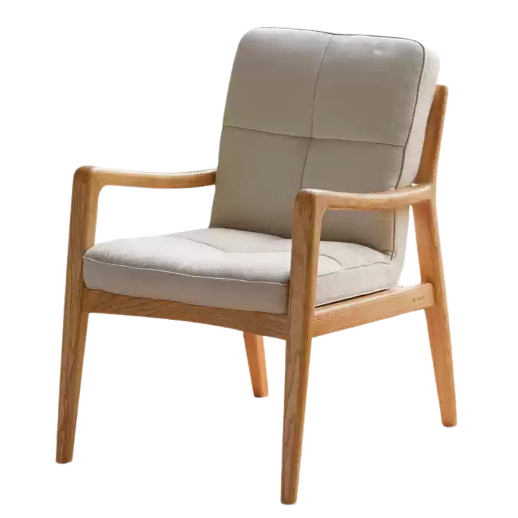 Ergonomic Oak Solid Wood Study Chair with Soft Padded Seat - Perfect for Home Office, Library & Reading Nook Comfort