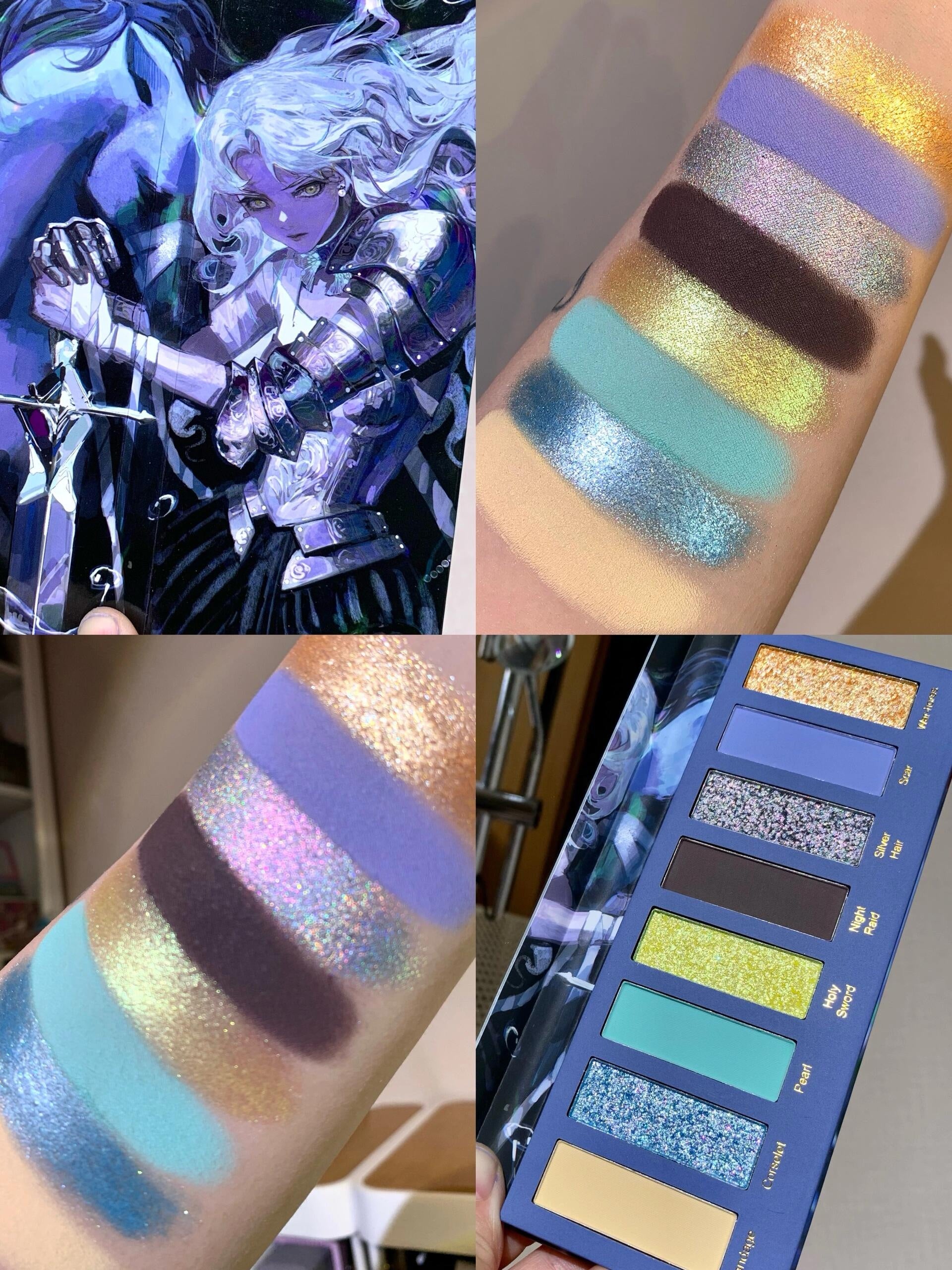 Narimi Back to the 90s Eyeshadow Palette #11 Pegasus Knight (Gilded Gold) - Vintage Makeup for Everyday Glam & Special Occasions