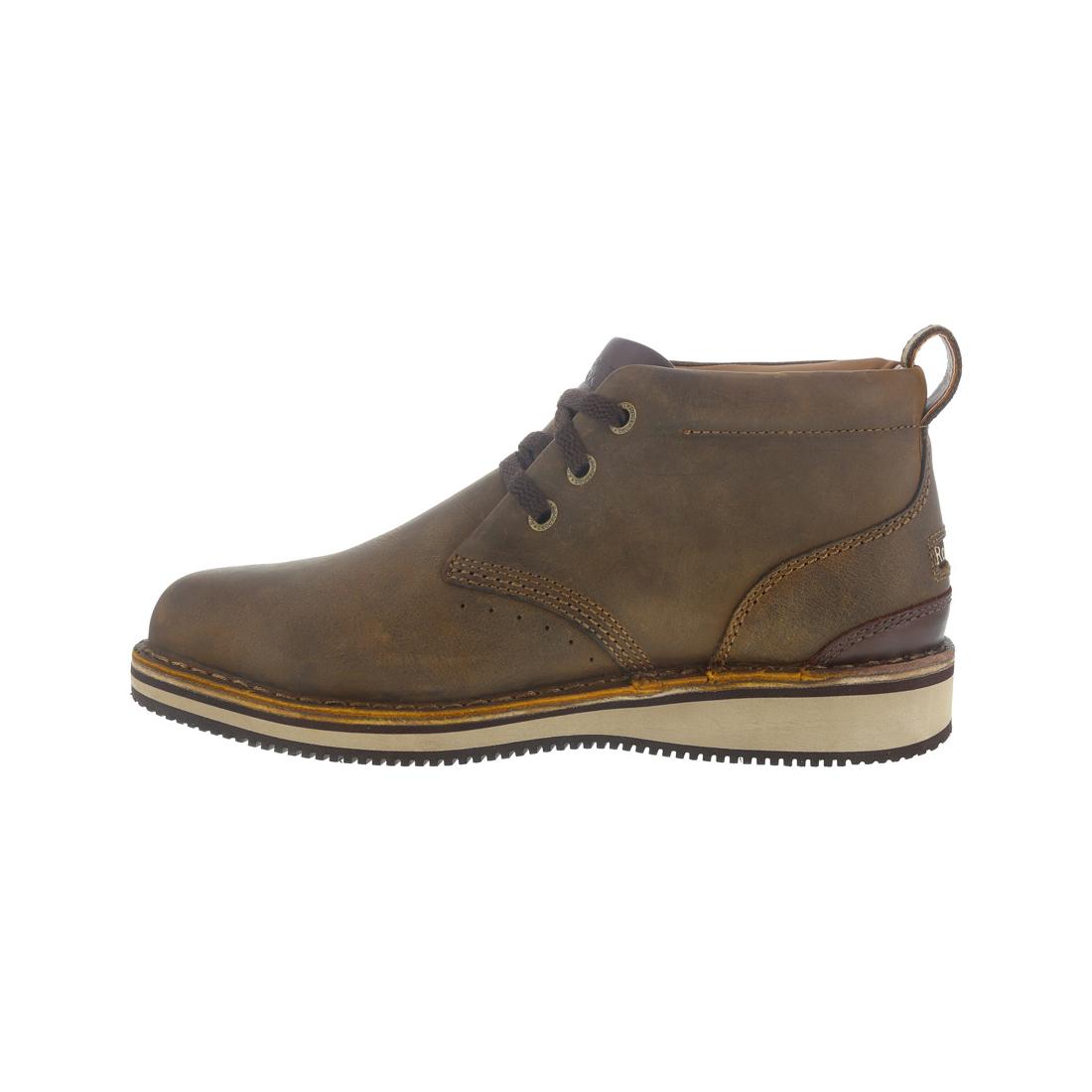 Prestige Point Steel Toe Work Boots for Men - Brown Safety Shoes for Construction, Warehouse & Outdoor Work | Durable & Comfortable Work Boots