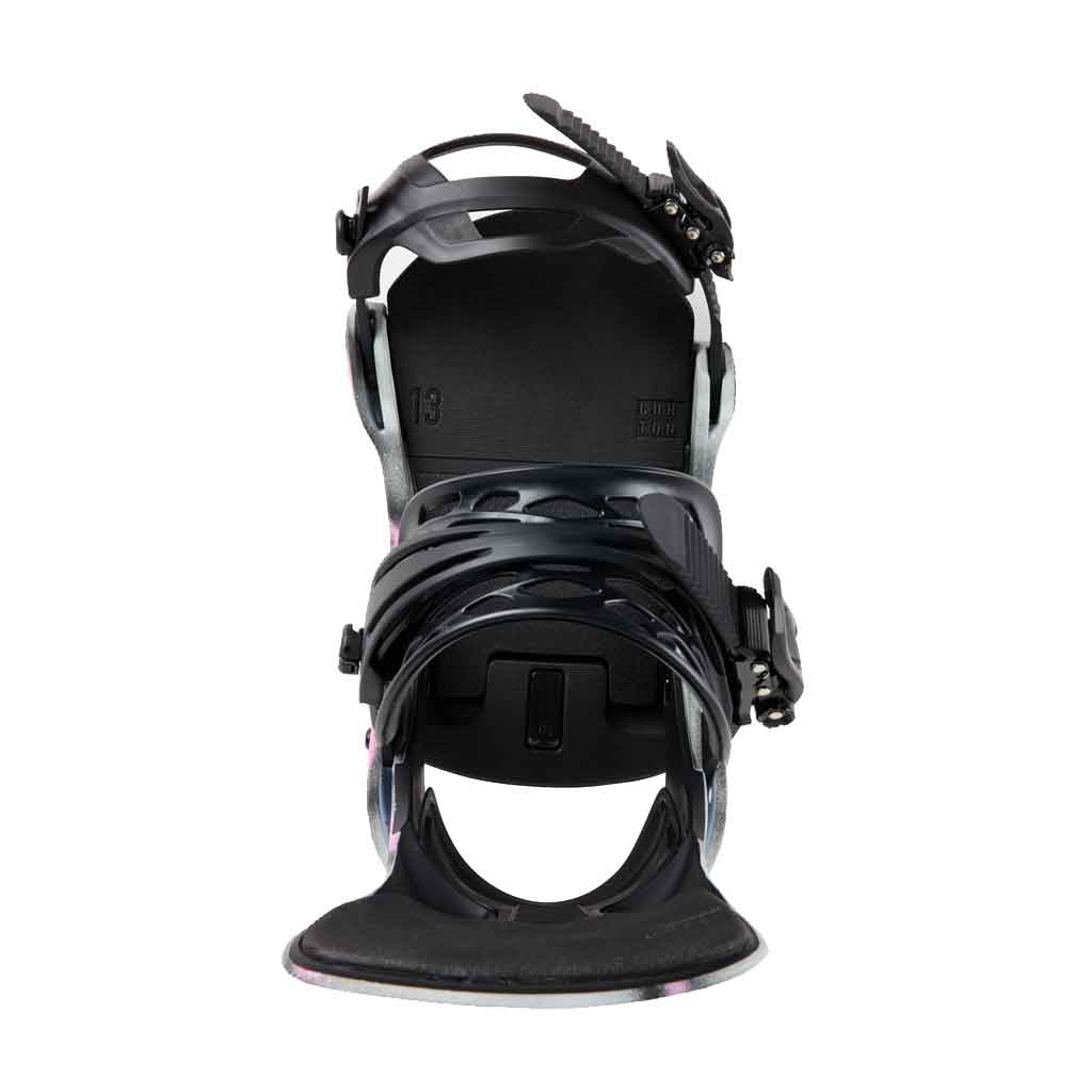 Burton 24/25 Cartel X Re:Flex Snowboard Bindings - Gray/Pink - Perfect for All-Mountain Riding & Freestyle Snowboarding