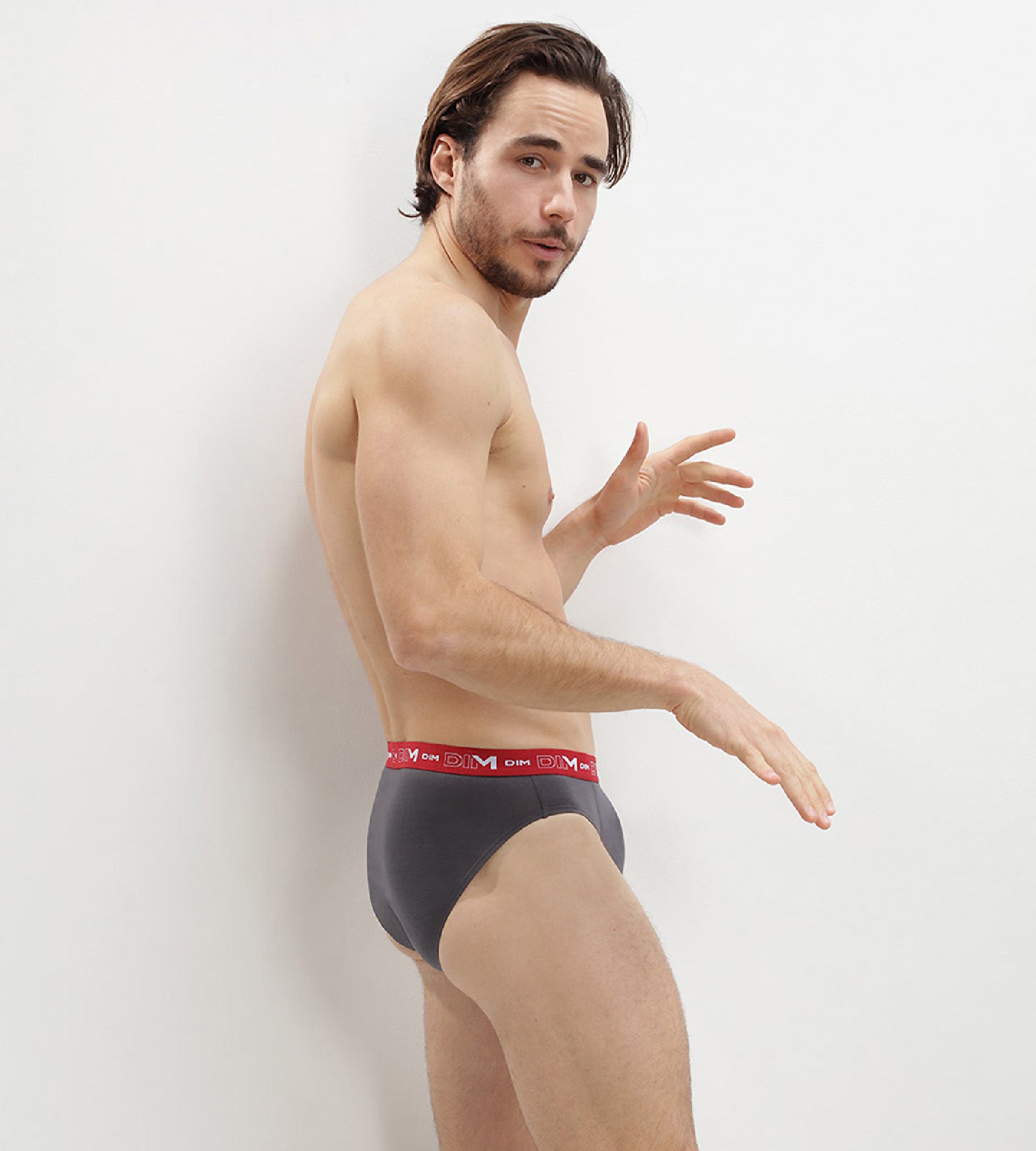 3 Pack Stretch Cotton Underwear for Men - Gray, Chili Red & Black - Soft, Breathable & Comfortable for Daily Wear, Workout & Travel