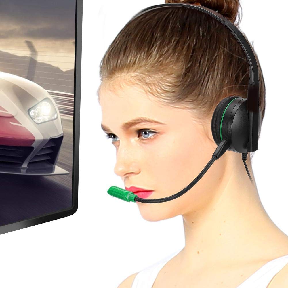 Cigemay Gaming Headset with Noise Cancelling Microphone - Lightweight Over-Ear Headphones for Xbox One, PS4, PC & Nintendo Switch - Perfect for Competitive Gaming & Online Chat