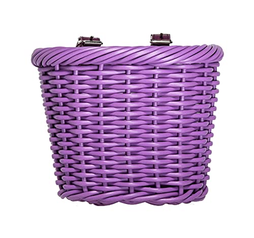 Meghna Woven Mini Bike Basket for Kids - Handlebar Basket for Boys & Girls Bicycles and Scooters (Multi-Color) - Perfect for School, Park Rides & Errands