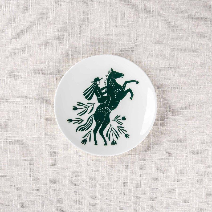 Hold Your Horses Dinner Plate Set - 4-Piece Farmhouse Style Ceramic Plates for Everyday Use, Family Dinners & Country-Themed Decor