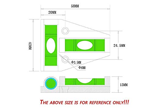 GFNT Magnetic Level Tool with Horizontal Bubble, Trailer, Tripod & Shelf Function - 4 Black Glow in The Dark for Construction, Woodworking & DIY Projects