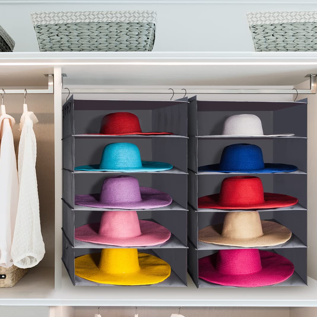 Women's Wide Brim Floppy Beach Sun Hat - Light Red Summer Sun Hat for Outdoor Activities, Travel & Vacations - Large Hanging Closet Storage Organizer for Hats