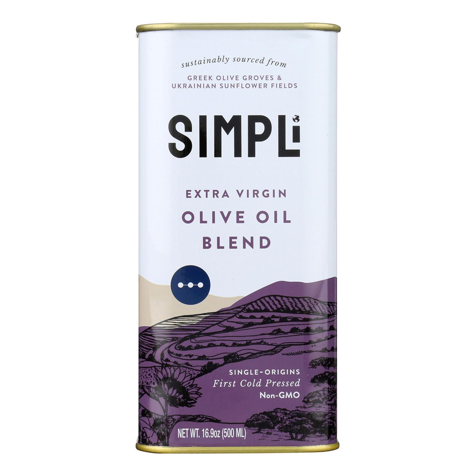SIMPLi Extra Virgin Olive Oil Blend, 16.9 OZ - Cold Pressed, High Quality Cooking Oil for Sautéing, Frying & Baking | Ideal for Mediterranean Dishes, Salads & Healthy Recipes
