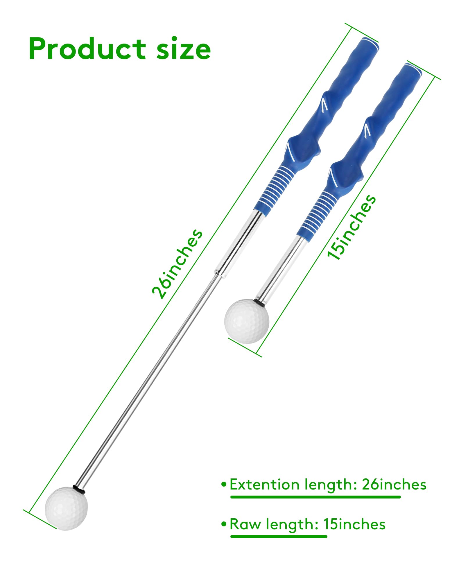 Premium Golf Swing Trainer - Professional Golf Training Aid with Ergonomic Grip | Improve Golf Swing Mechanics | Perfect for Driving Range, Backyard Practice & Golf Lessons