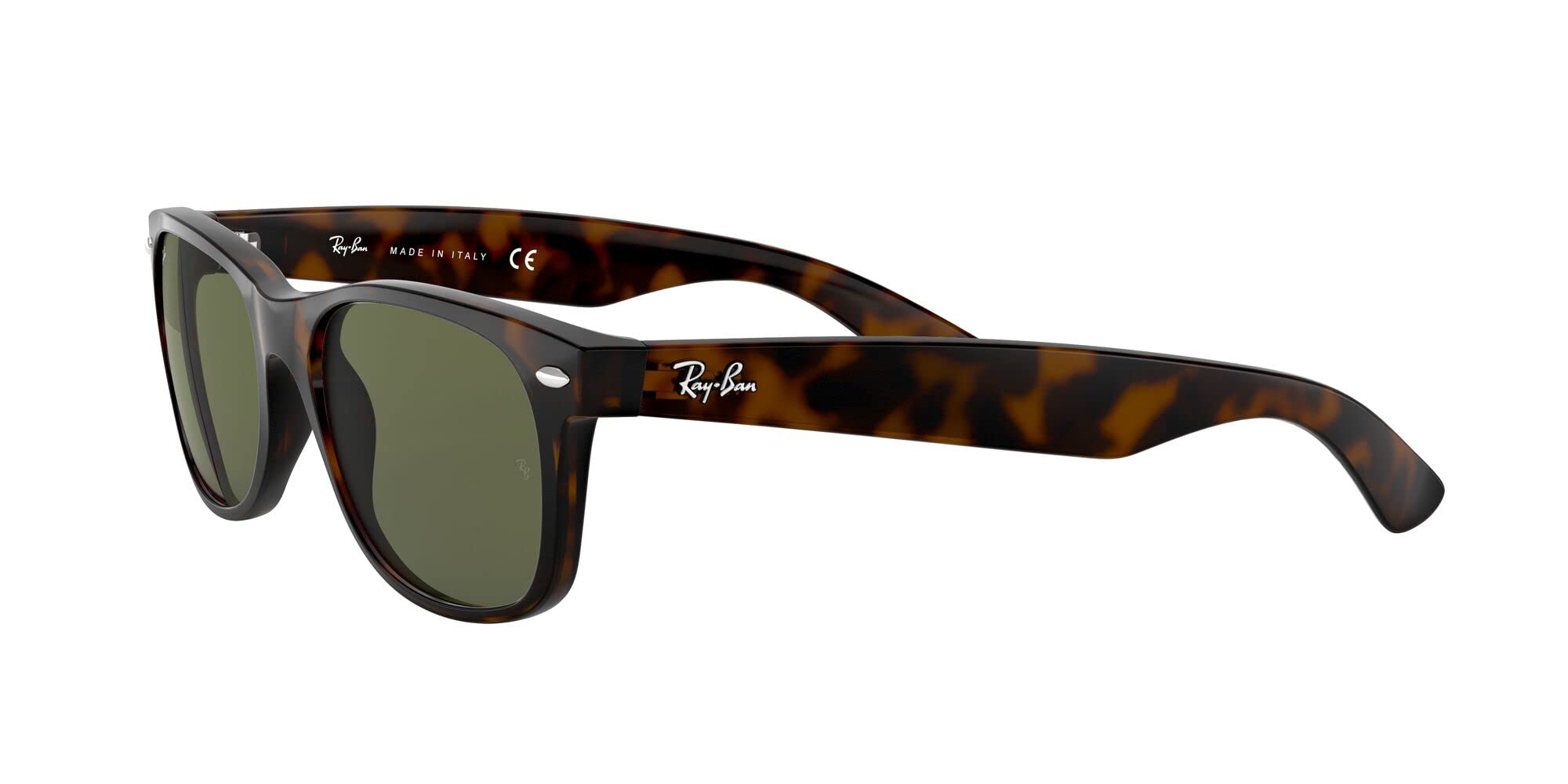 Ray-Ban RB2132 New Wayfarer Square Sunglasses - Polarized UV Protection, Classic Unisex Design for Men & Women - Perfect for Driving, Beach, and Outdoor Activities