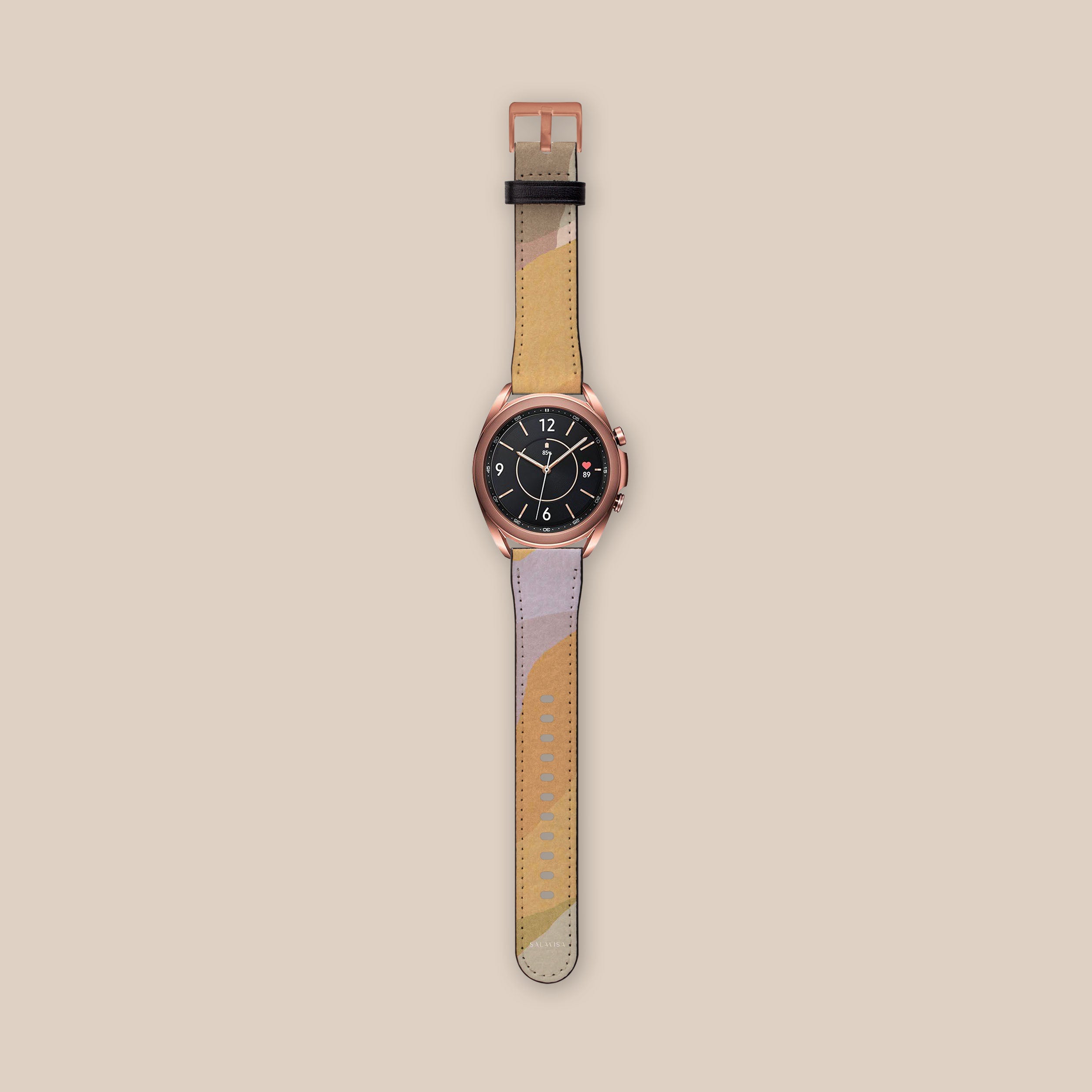 Orange Layers Galaxy Watch Band - Durable Silicone Strap for Samsung Galaxy Watch 4/5/6, Comfortable & Stylish for Workouts, Running & Everyday Wear