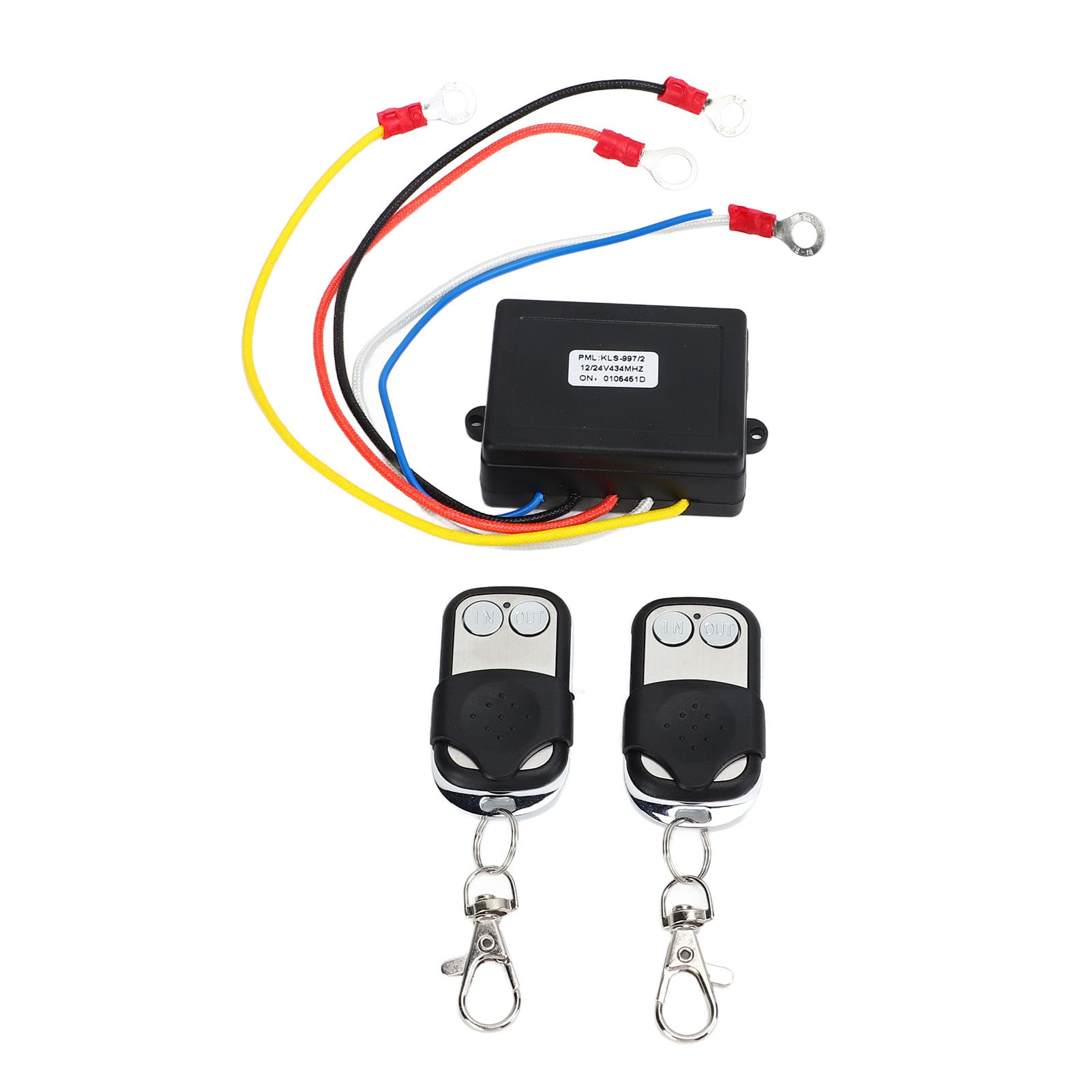 KIMISS 12V 24V Wireless Winch Remote Control Kit - Universal Truck ATV SUV Winch Switch Receiver - Perfect for Off-Road Recovery, Towing & Heavy Duty Applications
