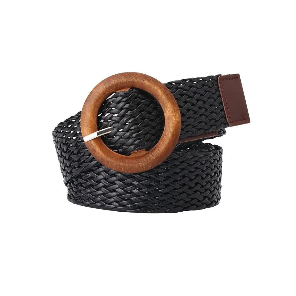 Vintage Adjustable Braided Leather Belt for Women - Stylish Wide Faux Leather Waist Belt with Pin Buckle - Fashion Accessory for Jeans, Dresses & Casual Outfits | Perfect for Office Wear, Date Nights, Travel & Weekend Outings | Elevate Your Style with Blazers & High-Waisted Pants