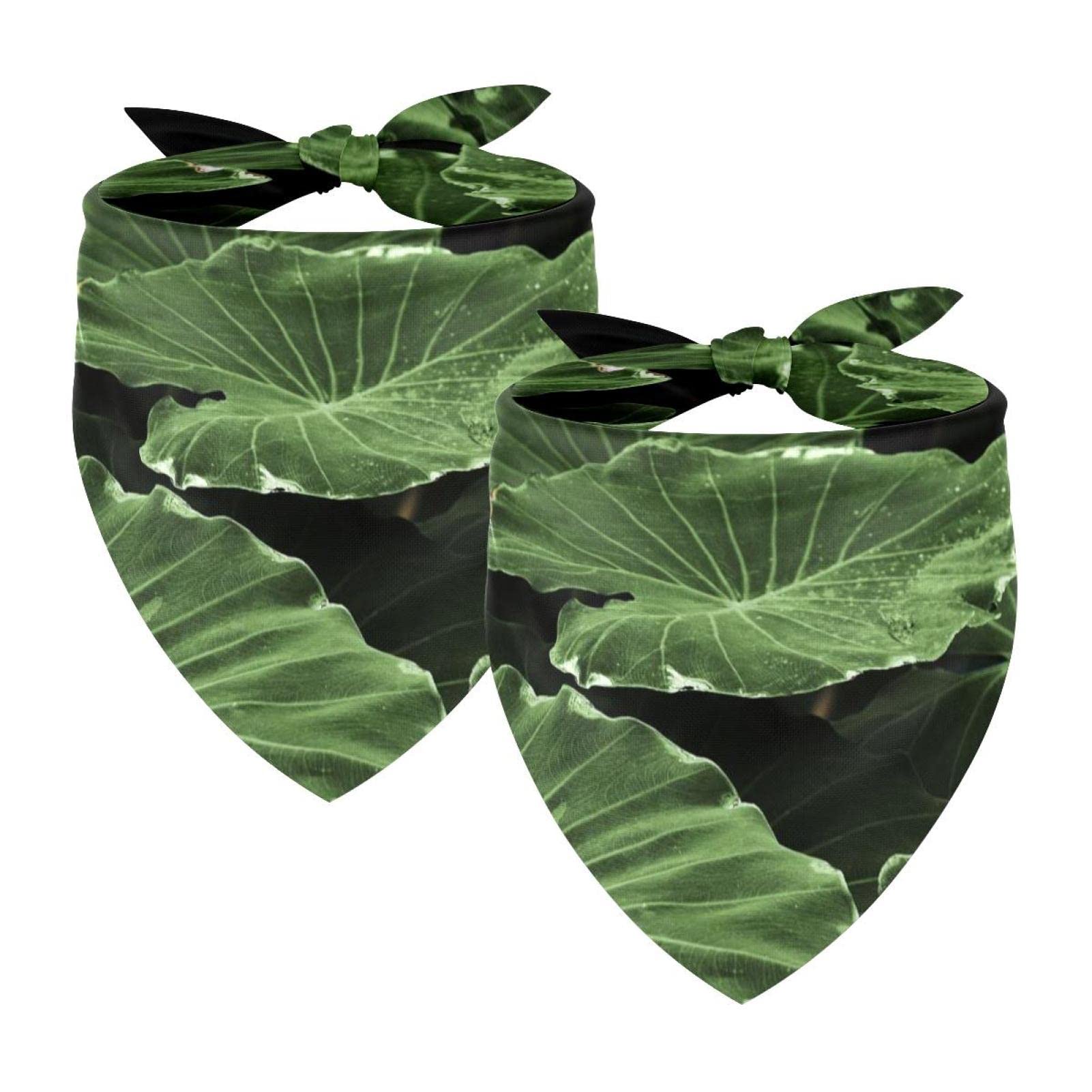 2 Pack Carp Lotus Dog Bandanas - Holiday Pet Scarf for Small, Medium, Large & XL Dogs - Cute Bandanas for Boy & Girl Puppies - Perfect for Christmas, Birthday & Special Occasions