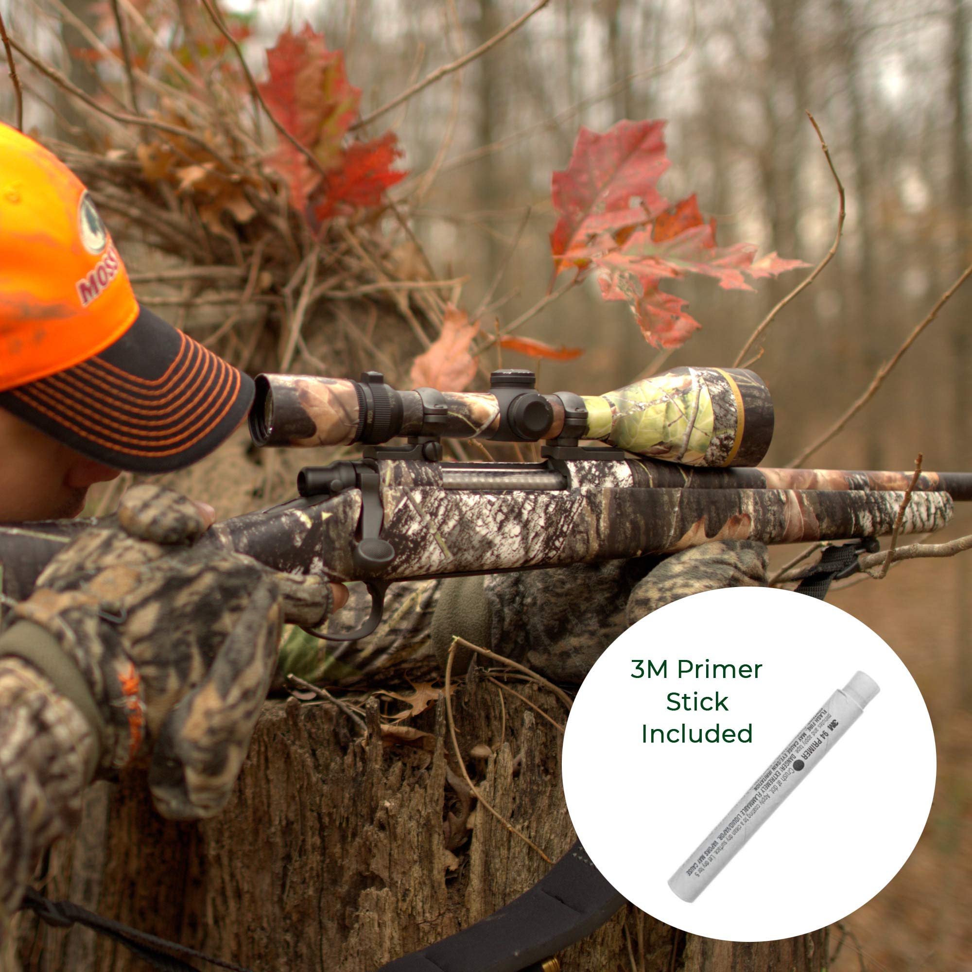 Hunter Mossy Oak Gun Camo Kit - Premium Gun Skin, Scope Skin & Primer Stick for Hunting, Shooting Sports & Outdoor Adventures