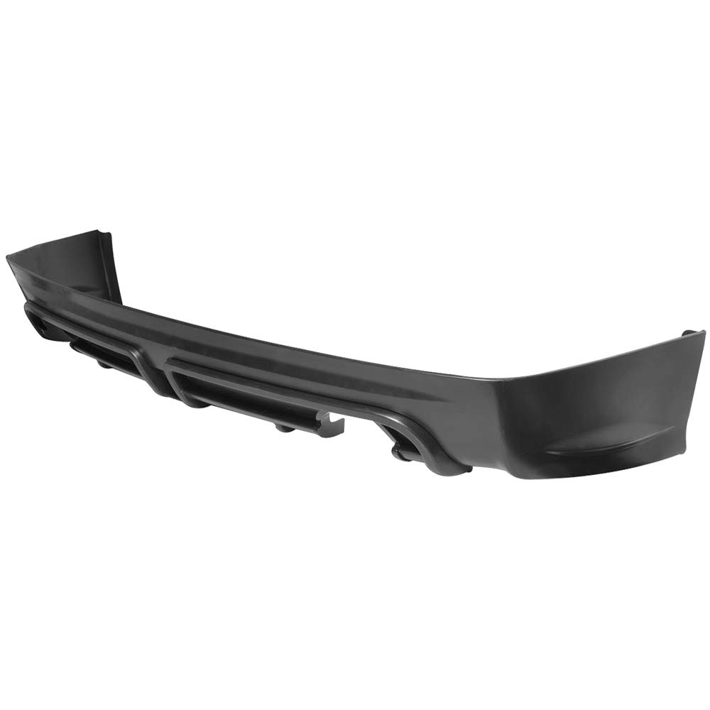 IKON MOTORSPORTS PP Black Rear Lip Spoiler Splitter with Brake Lights - Compatible with 2006-2011 Honda Civic 4 Door (2007 2008 2009 2010 Models) - Enhances Aerodynamics & Style for Street Racing & Custom Builds