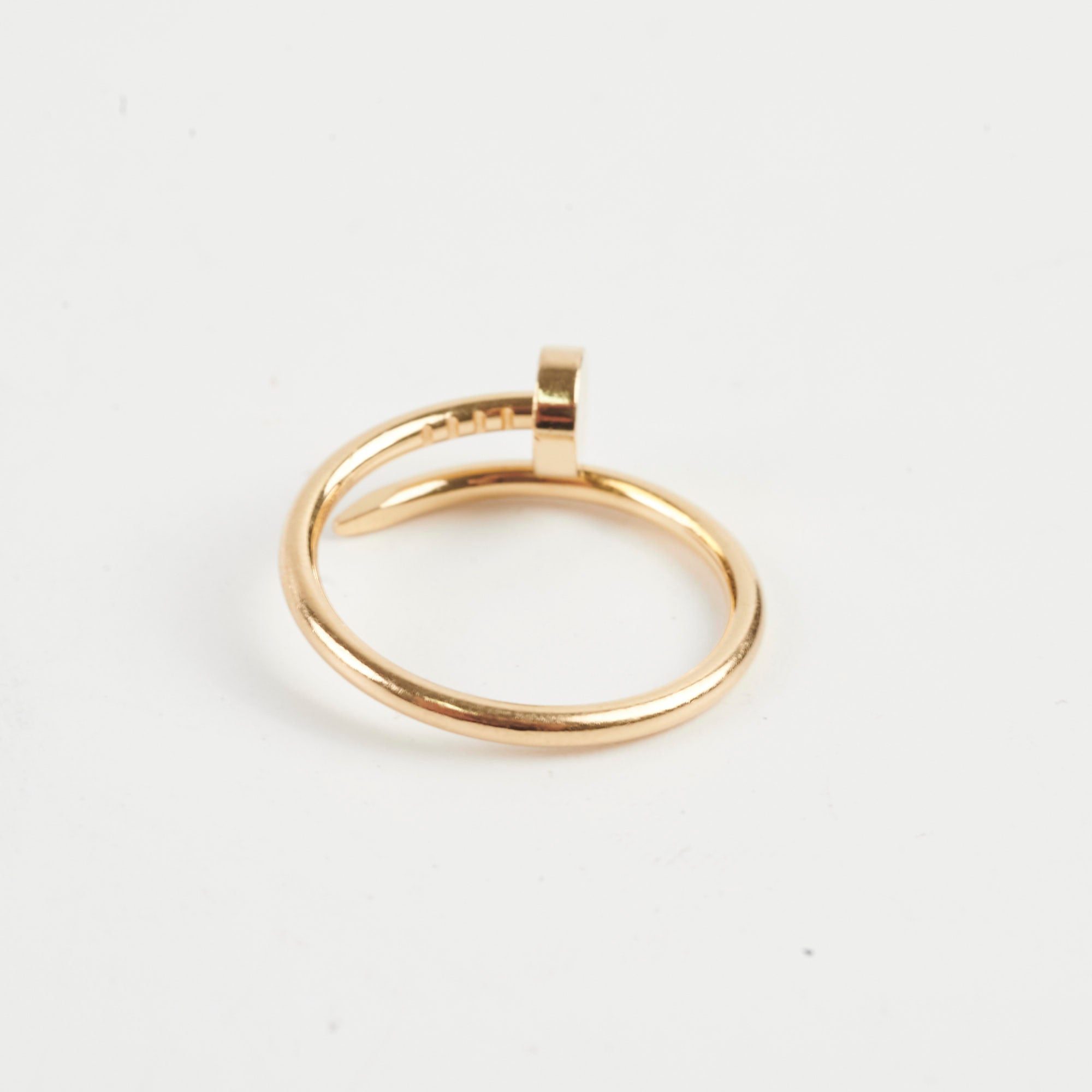 Cartier Small Juste Un Clou JUC Ring in 18K Rose Gold - Size 54 (US 7) | Luxury Nail Bracelet for Women | Perfect for Weddings, Anniversaries & Special Occasions