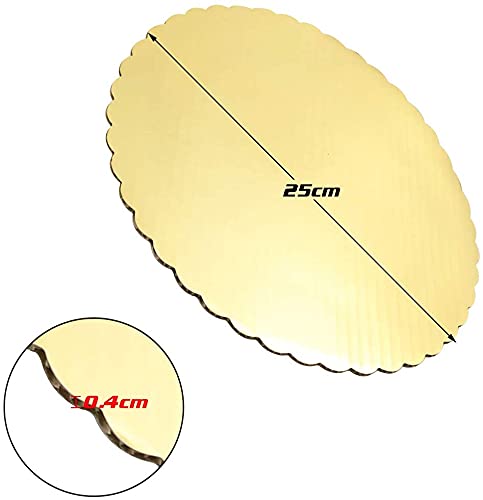 6-Piece Round Cake Boards with Handles - 7, 8, 9 Inch Gold Cardboard Cake Stand Set for Wedding, Birthday & Party Decorations - Perfect for Cake Display, Transport & Professional Baking