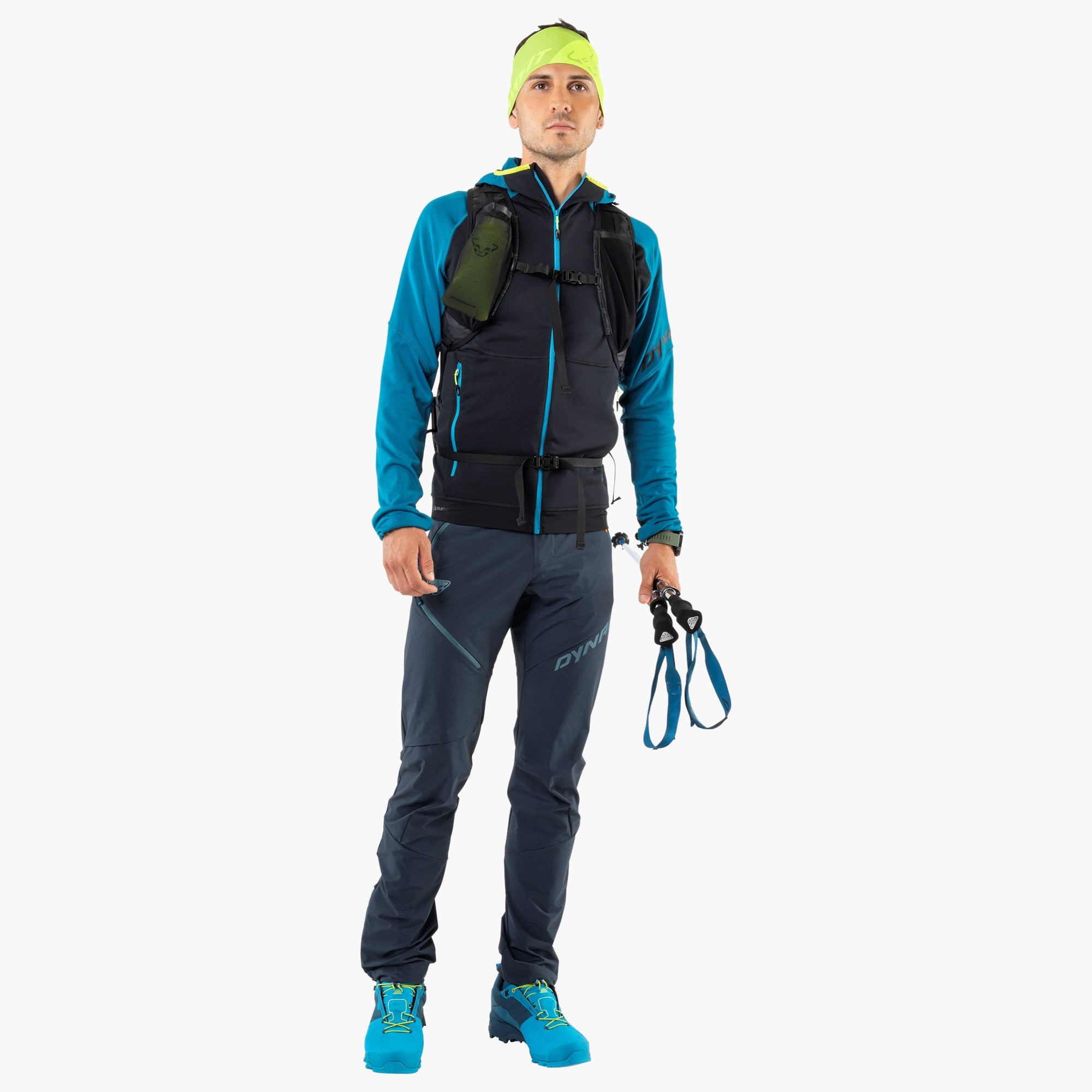 Dynafit Unisex Performance 2 Dry Headband - Sweat-Wicking Sports Headwear for Running, Cycling & Outdoor Activities - Neon Yellow