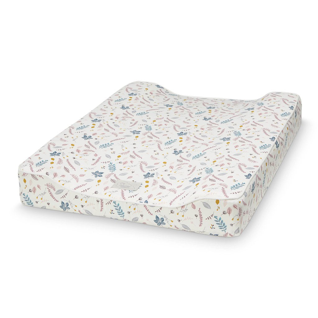 Cam Cam Copenhagen Changing Cushion with Pressed Leaves Rose Design - Perfect for Nursery, Baby Room Decor & Photo Shoots