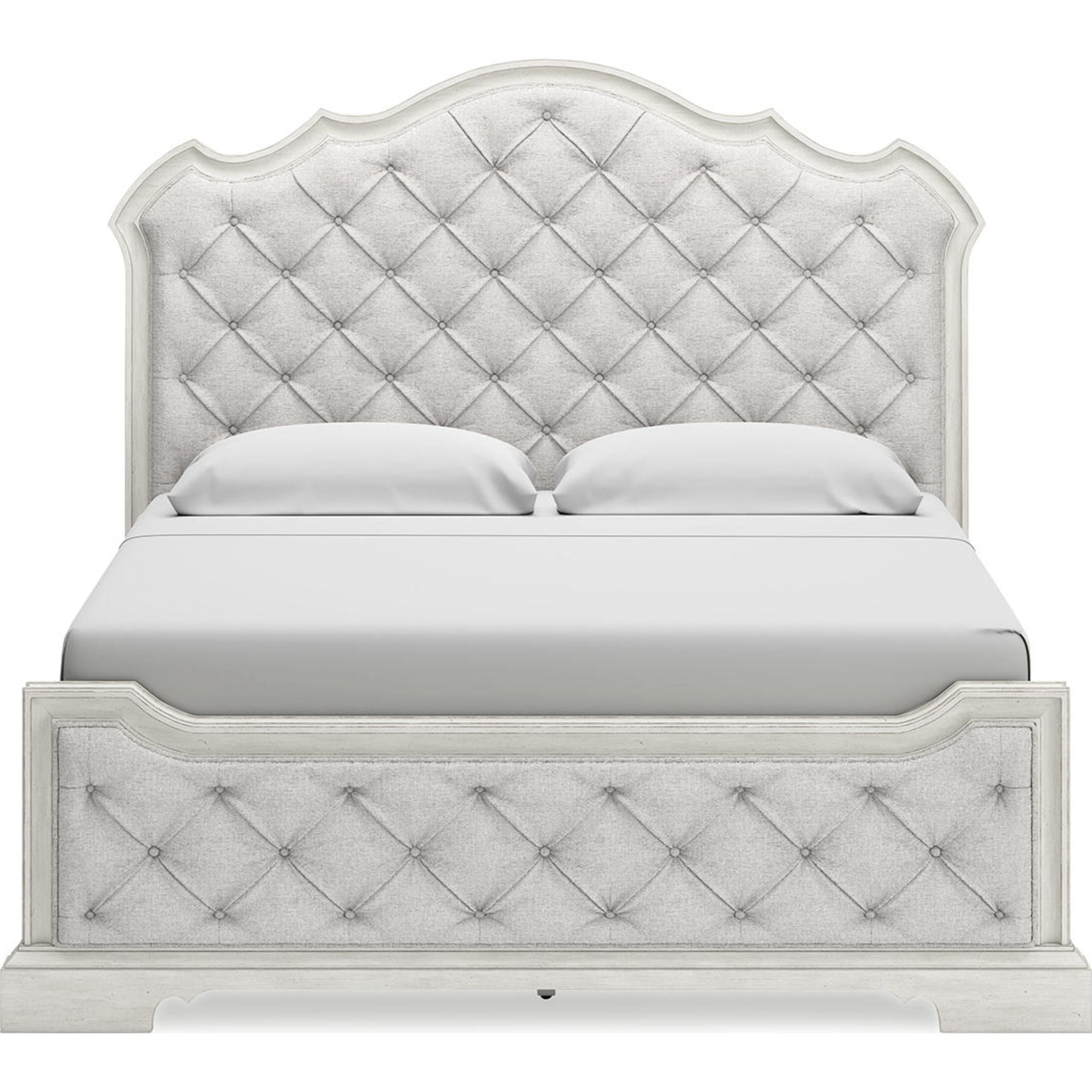 Arlendyne 6-Piece Queen Size Bedroom Furniture Set - Modern Panel Bed Frame with Nightstands, Dresser and Mirror | Perfect for Master Bedroom or Guest Room Decor