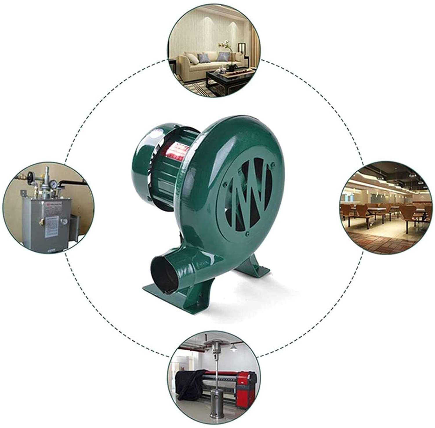 NISMIA Electric Air Blower for Blacksmithing, BBQ, and Stoves - High-Power Copper Motor Inflatable Pump for Forge, Arcs, and Combustion - Perfect for Metalworking, Outdoor Cooking, and Heating Applications