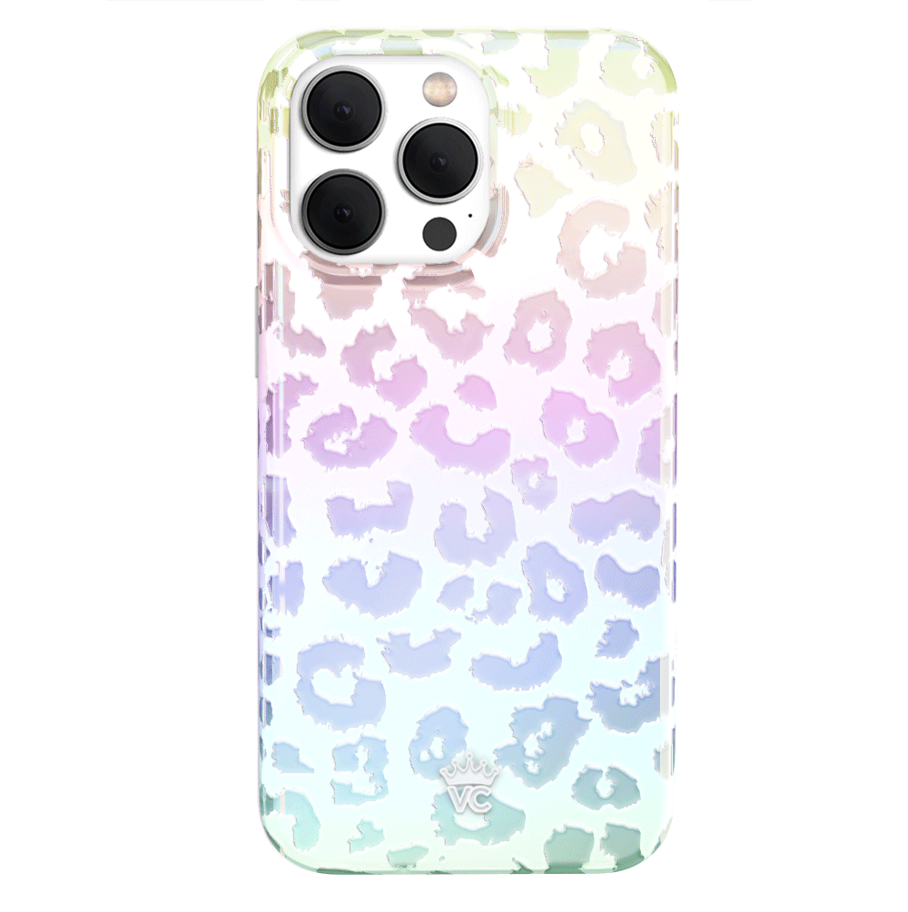 White Opal Leopard Print iPhone Case - Stylish Protective Cover for iPhone 13/14/15 Pro Max - Perfect for Fashion Lovers & Trendy Accessories