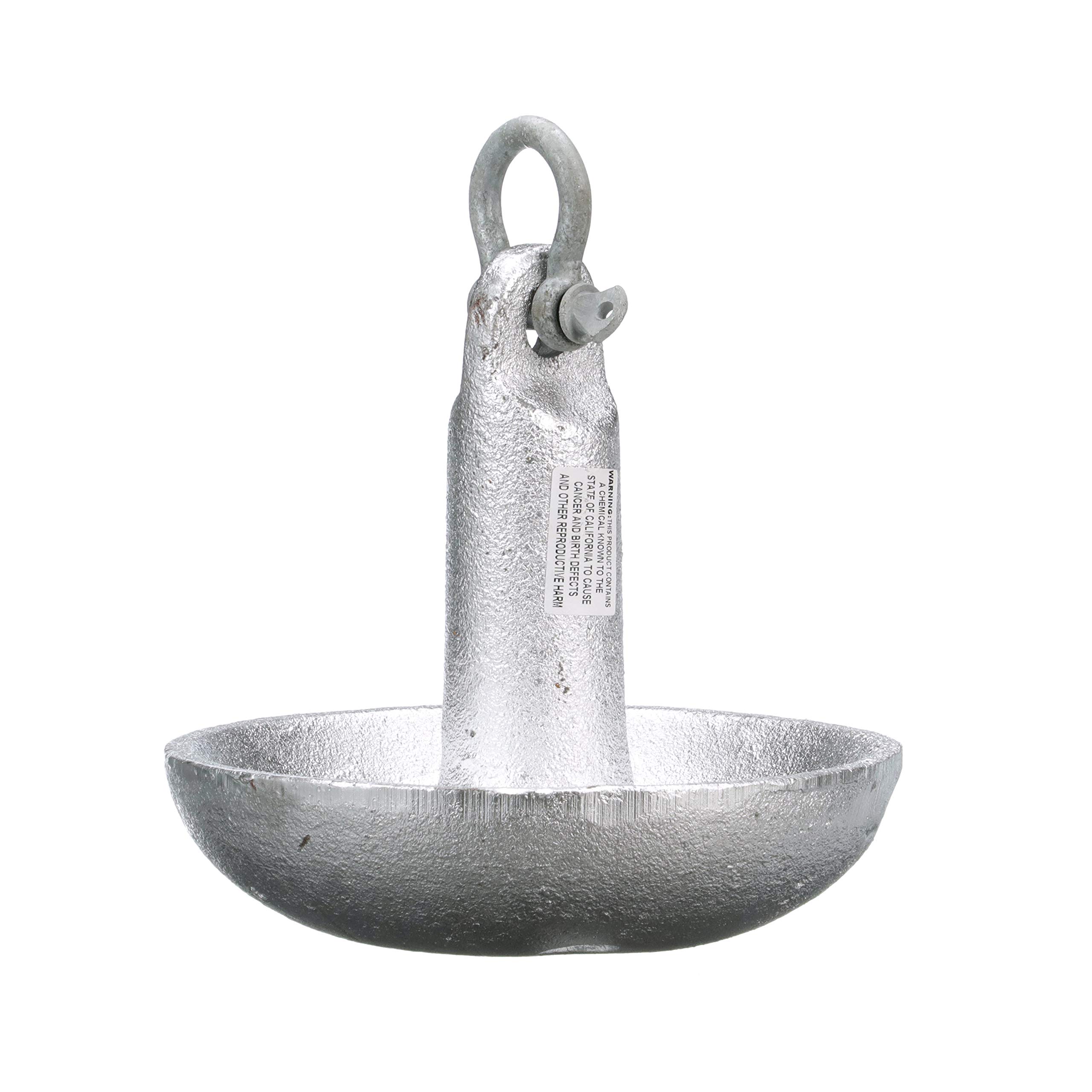Seachoice Mushroom Anchor - Heavy Duty Cast Iron with Aluminum Silver Paint - Ideal for Boat Mooring, Dock Anchoring & Marine Use