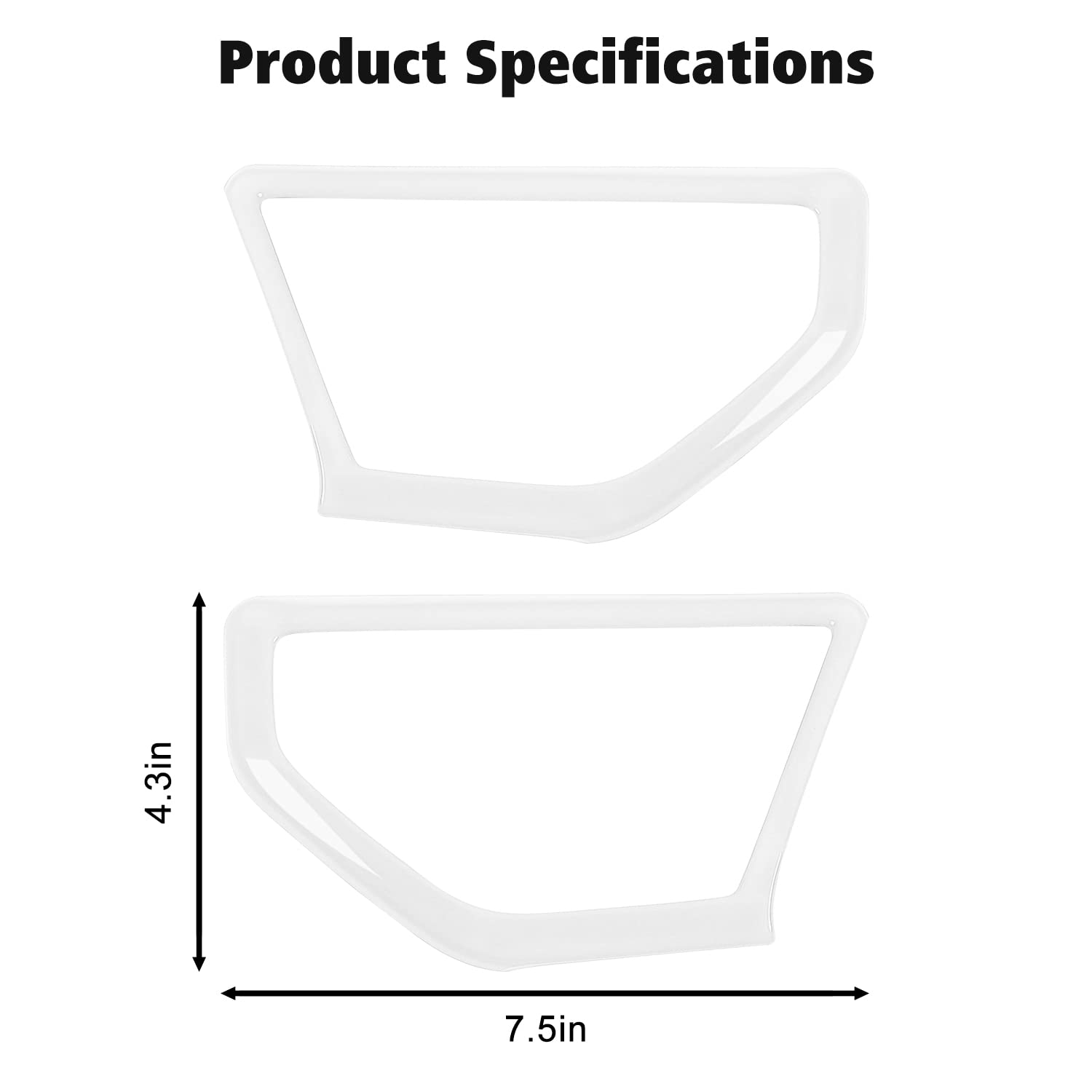 RT-TCZ A Pillar Speaker Trim Cover Ring - Interior Accessories for Jeep Wrangler JL JLU & Gladiator JT (2018-2022) - White - Enhance Your Car Audio & Interior Style for Off-Roading & Daily Driving