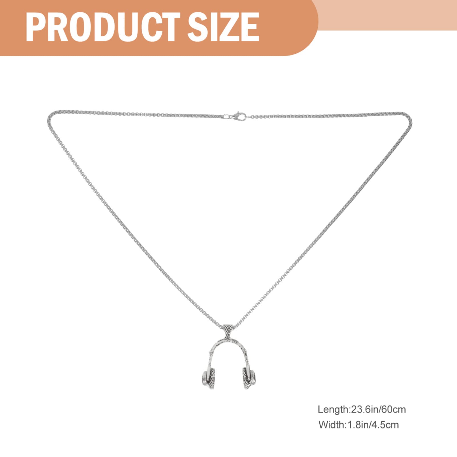 PACKOVE 6 Pcs Headset-Shaped Pendant Necklace Set - Couples Matching Clavicle Chains, Simple & Fashionable Jewelry Gift for Him & Her - Perfect for Valentine's Day, Anniversary & Romantic Dates