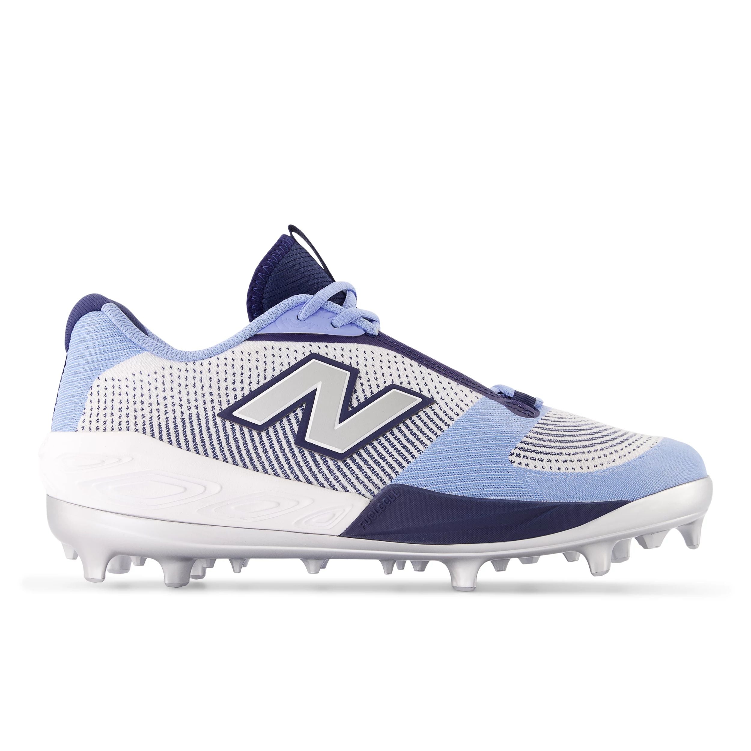 New Balance FuelCell Comp v4 Men's Running Cleats - Sky Blue/White/Navy - Lightweight TPU Plate for Speed & Traction - Perfect for Track, Sprinting & Field Sports